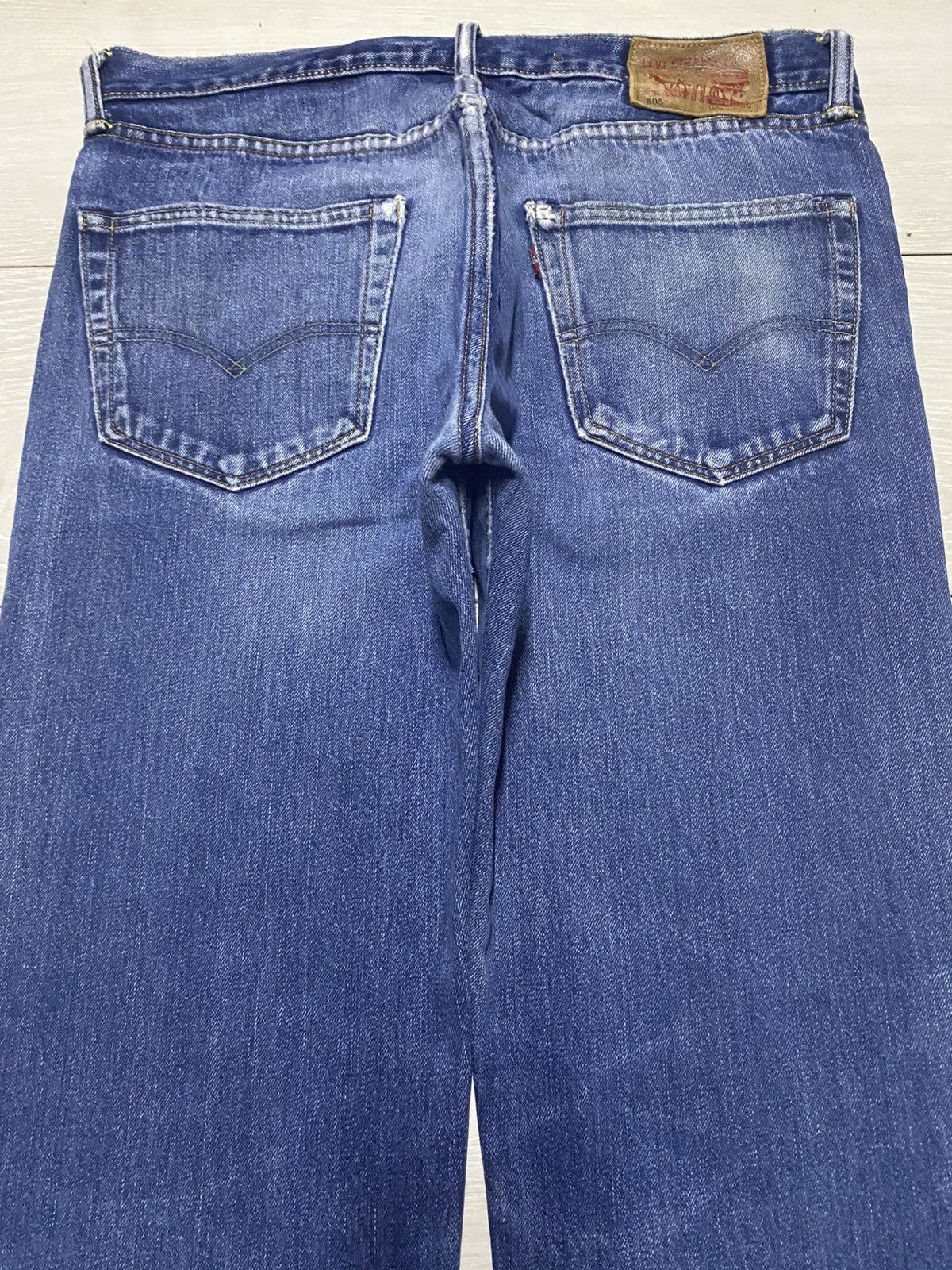 Levi's Vintage Levis 505 Y2K Faded Wash Distressed Loose Jeans Size US 34 / EU 50 - 4 Thumbnail