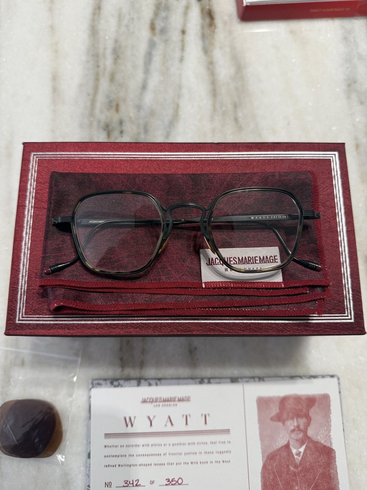 Jacques Marie Mage RARE JMM Wyatt Raven Sunglasses with Full Kit Size ONE SIZE - 5 Thumbnail