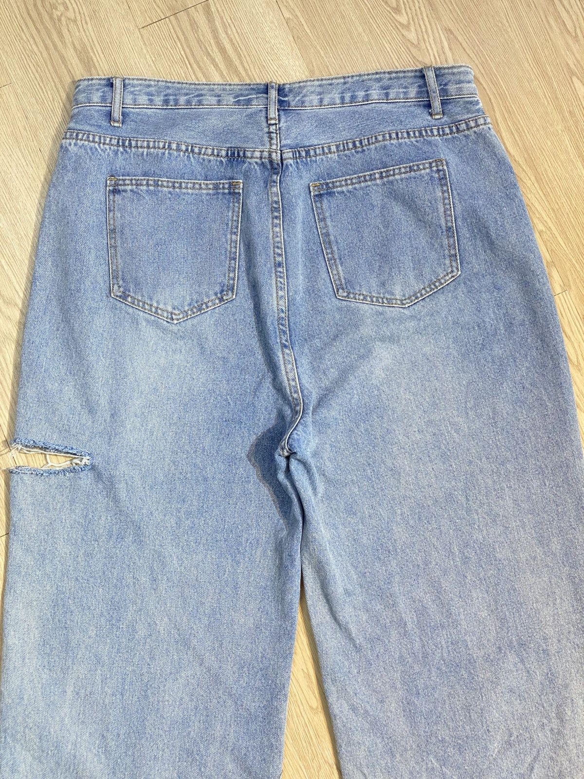 Japanese Brand Japnese Brand Baggy Blue Wash Style Ripped Jeans Size US 35 - 4 Thumbnail