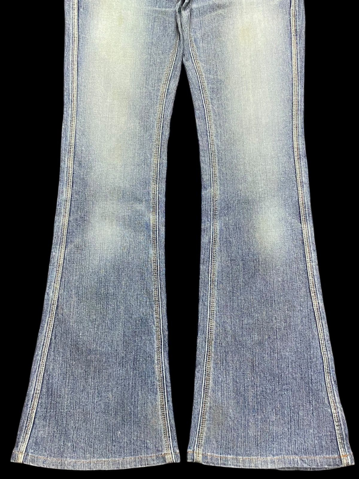 Japanese Brand Blue flared jeans with a vintage vibe #y2kfashion Size 29" - 5 Thumbnail