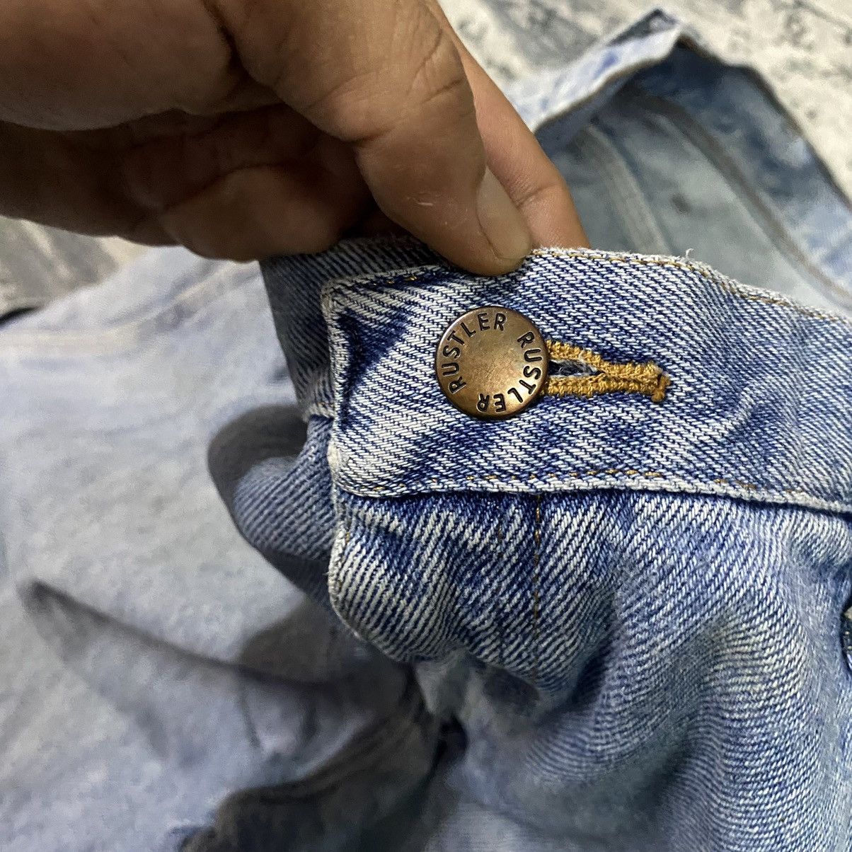 14th Addiction × If Six Was Nine × JNCO Vintage Rustler Light Washed Carpenter Baggy Denim Jeans Size US 34 / EU 50 - 9 Thumbnail