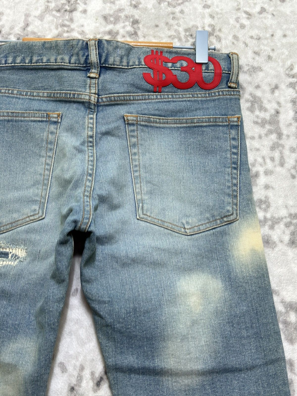 PHENOMENON Rare Phenomenon Archive Skinny Bleached Distressed Denim Size US 30 / EU 46 - 10 Thumbnail
