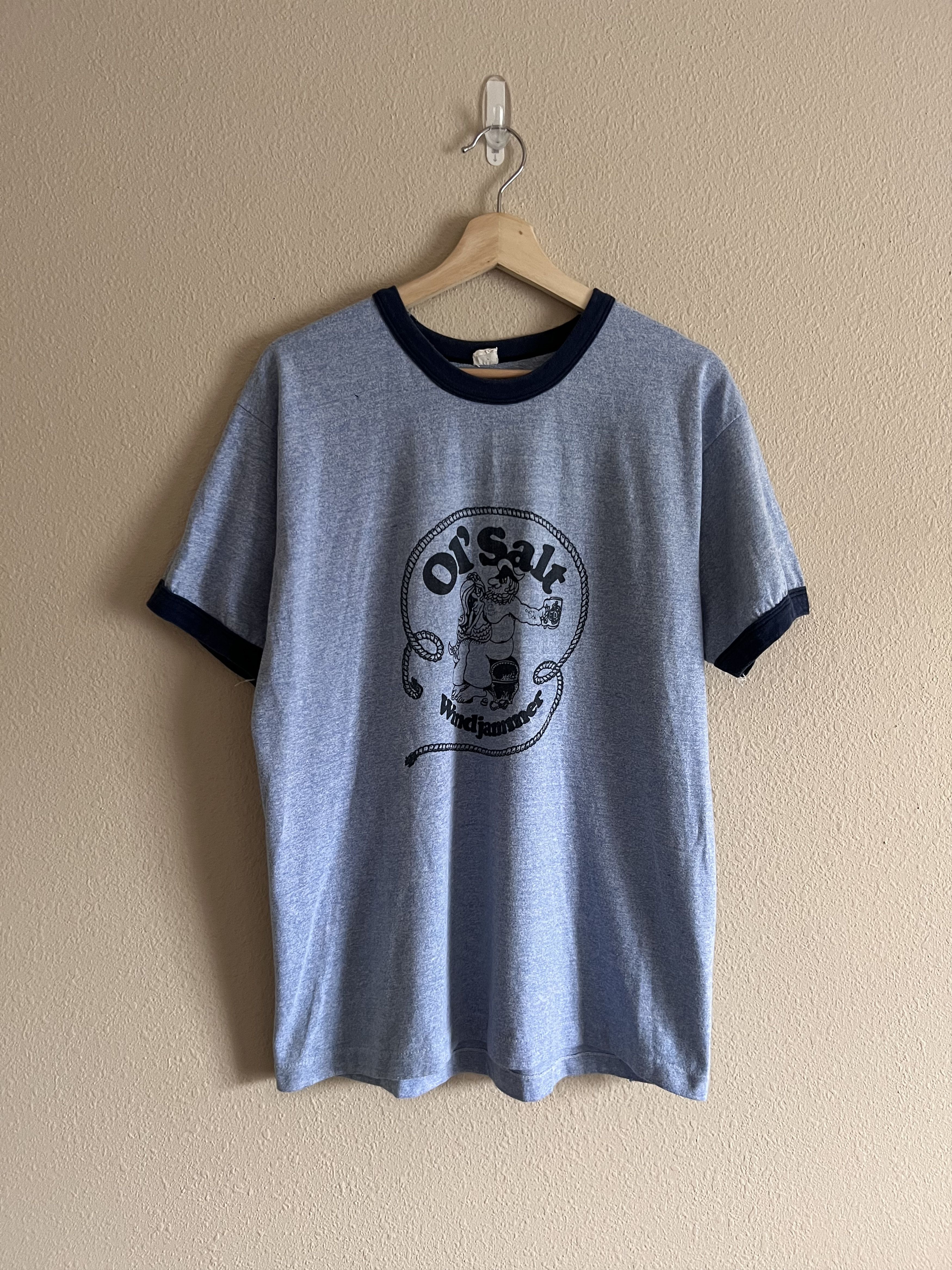 Vintage Vintage 80s Ol' Salt Windjammer Bar Ringer Tee in Blue Size US L / EU 52-54 / 3 - 2 Thumbnail