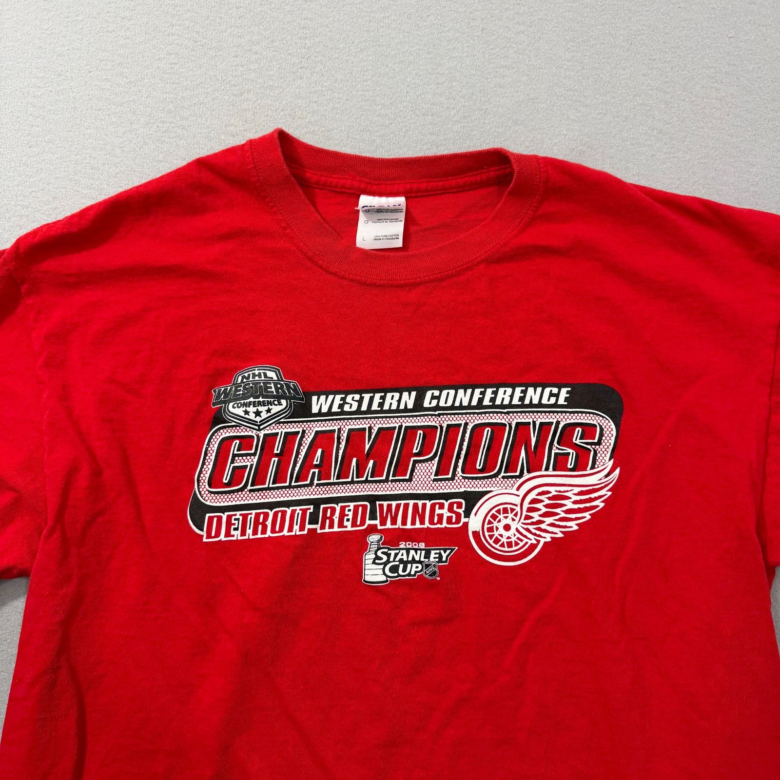 Vintage Vintage Detroit Red Wings 2008 Stanley Cup Champions Shirt Size US L / EU 52-54 / 3 - 2 Thumbnail