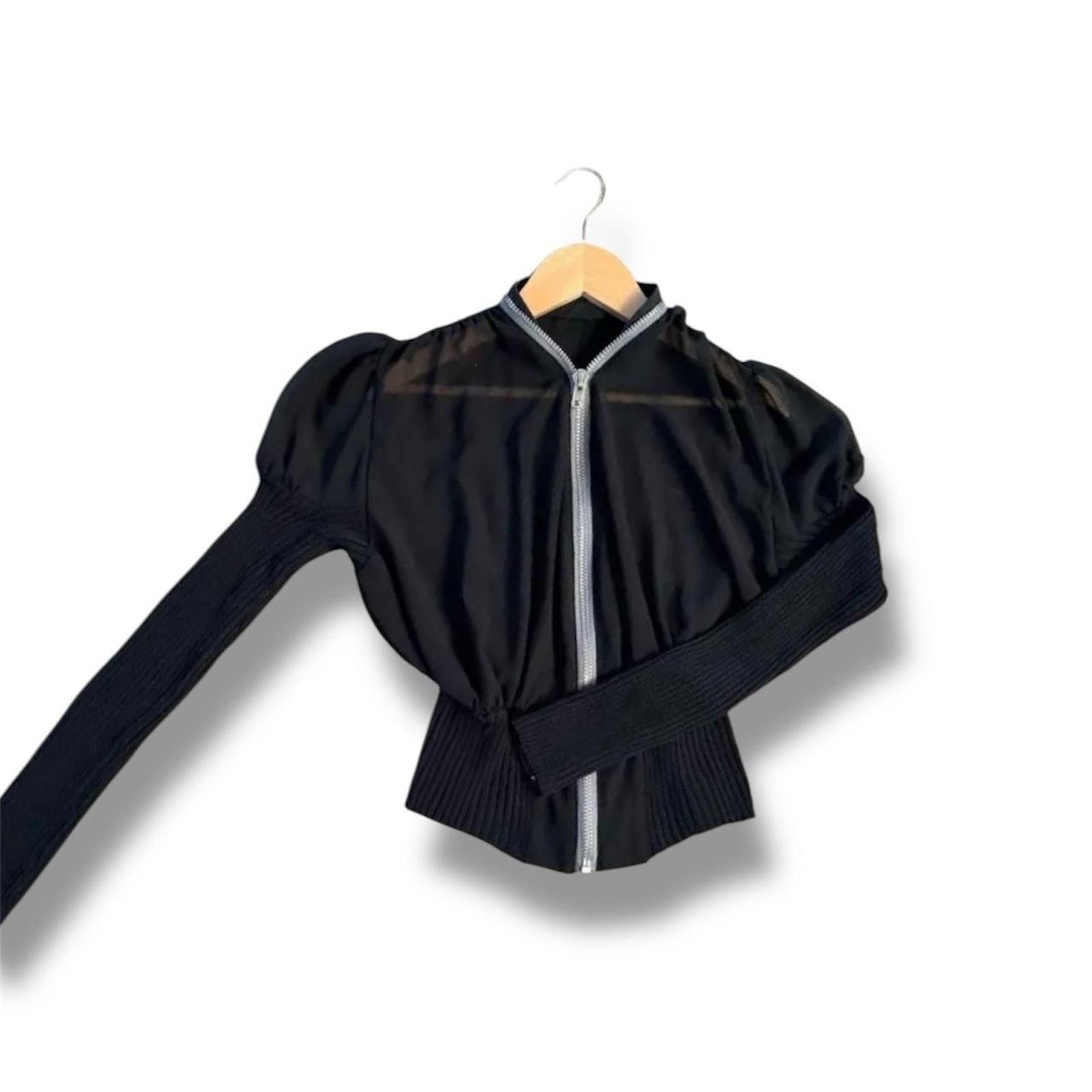 Other Sheer puff sleeve unique whimsy goth slim fit jacket Size XS / US 0-2 / IT 36-38 - 1 Thumbnail