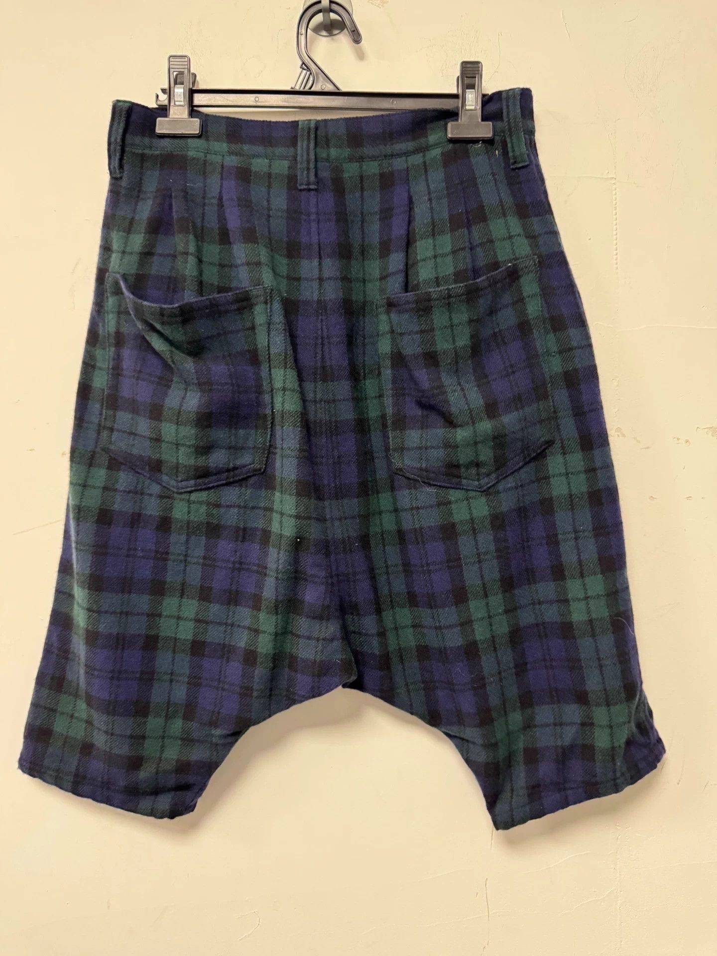 Junya Watanabe Junya Watanabe Wool Check Shorts Green Blue XS Size US 28 / EU 44 - 2 Thumbnail