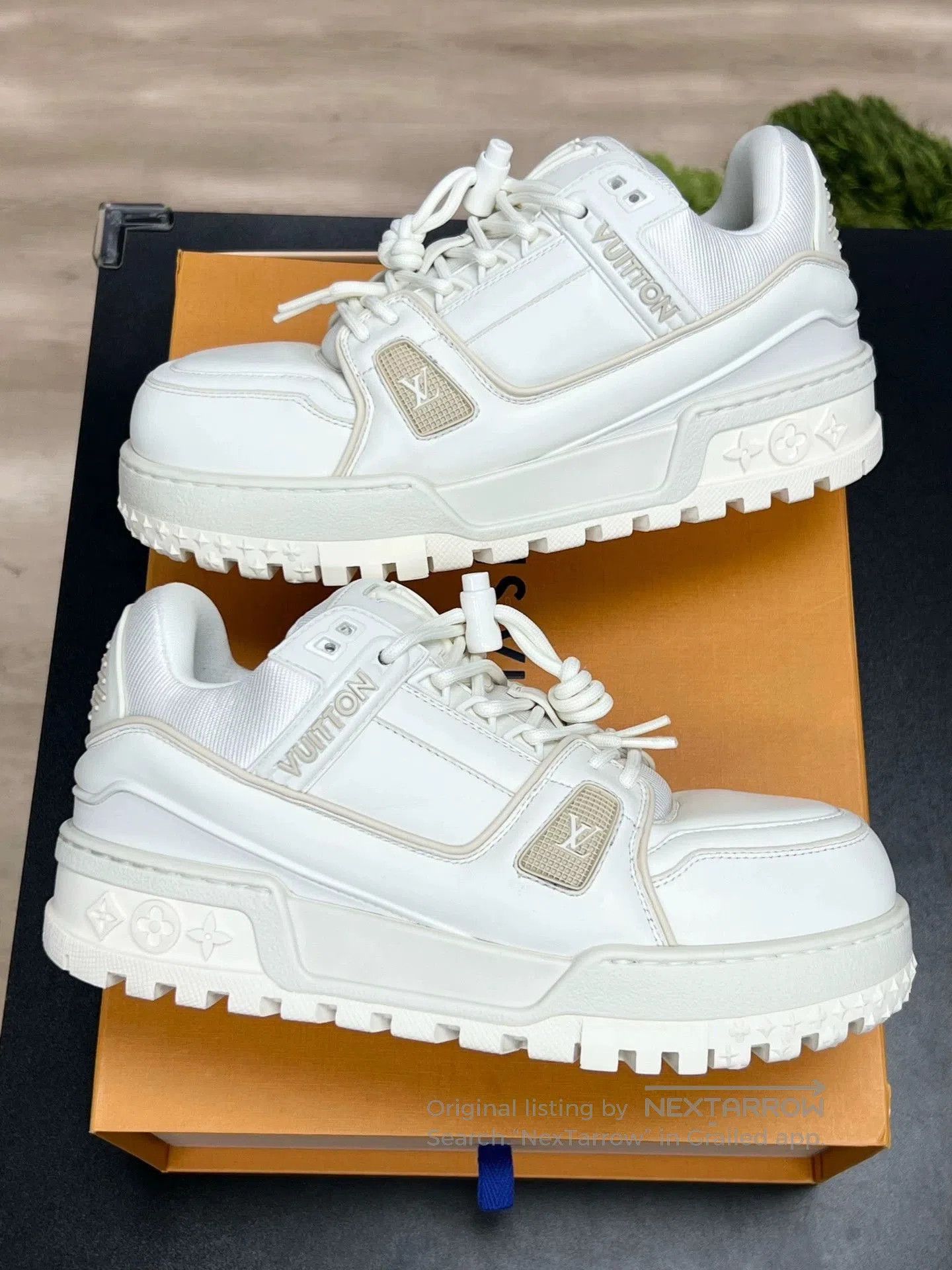 LV Trainer Maxi White Sneakers UK5.
