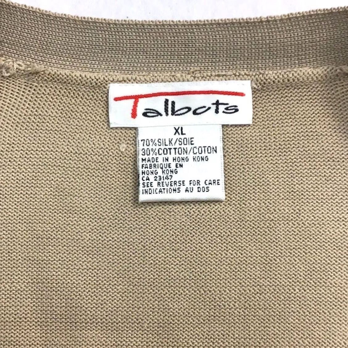 Talbots VINTAGE Women Talbots Cardigan XL Brown Tan Cardigan Women XL Talbots Cardigan Size XL / US 12-14 / IT 48-50 - 5 Thumbnail