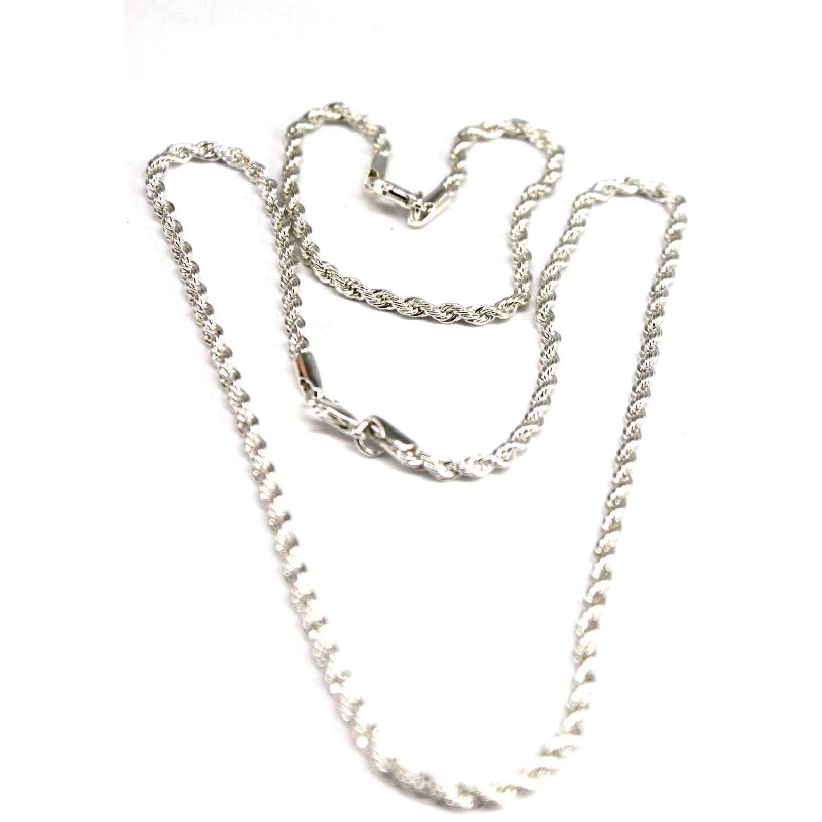 Other Dazzling Silver Tone Chain 17" Necklace 7" Bracelet Set Size ONE SIZE - 2 Thumbnail
