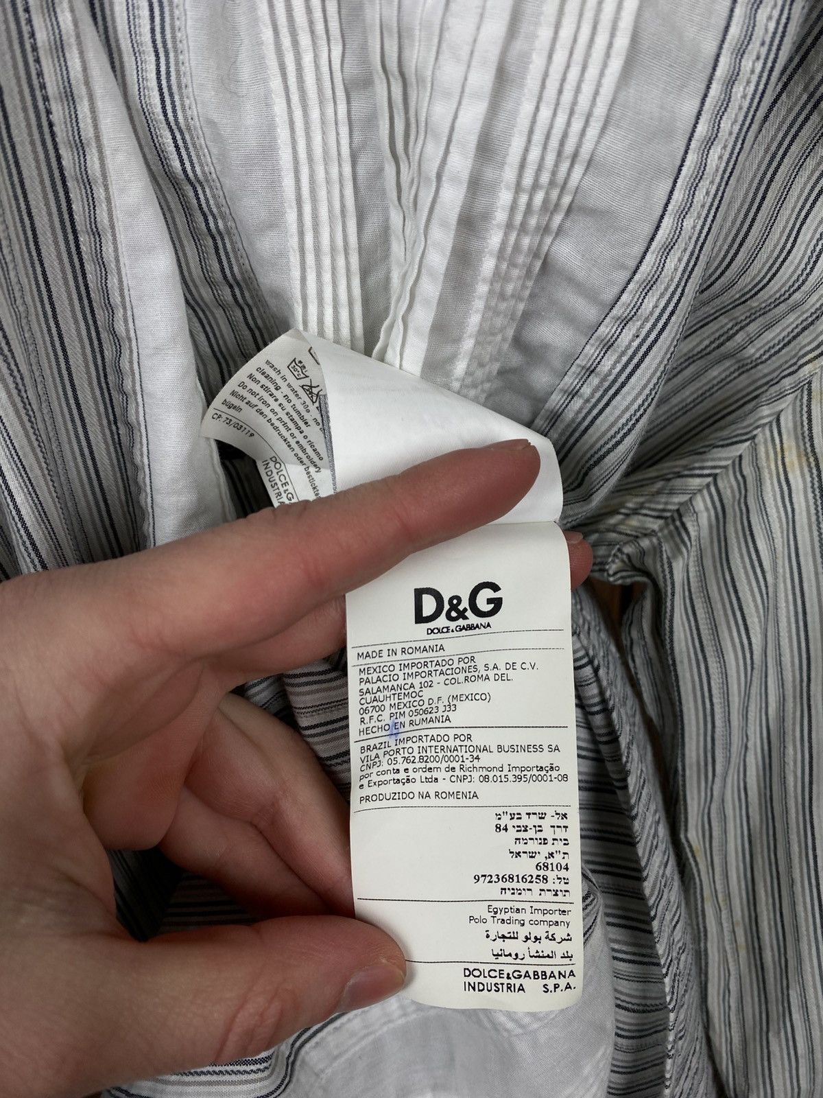 Dolce & Gabbana 🍇Vintage 90s Shirt Button Up Dolce & Gabbanas Striped Tee🍇 Size US M / EU 48-50 / 2 - 21 Thumbnail