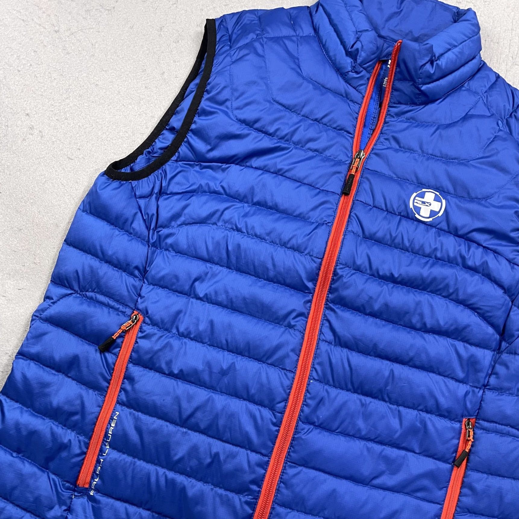 RLX Ralph Lauren RLX Ralph Lauren Vest Mens Large Blue Down Puffer Insulated Outdoor Hiking Ski Jacket Short Zip Pockets Logo Quilted Zipper Stand-Up Collar Mens Vest Size US L / EU 52-54 / 3 - 3 Thumbnail