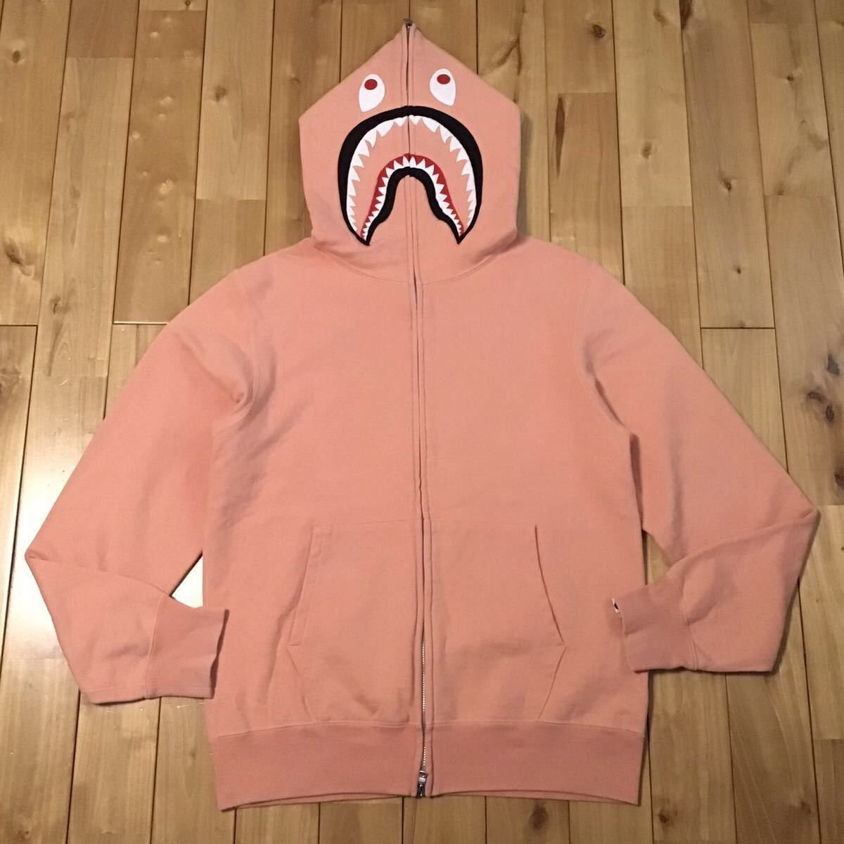 Bape BAPE Shark full zip hoodie salmon a bathing ape PONR Size US L / EU 52-54 / 3 - 1 Thumbnail