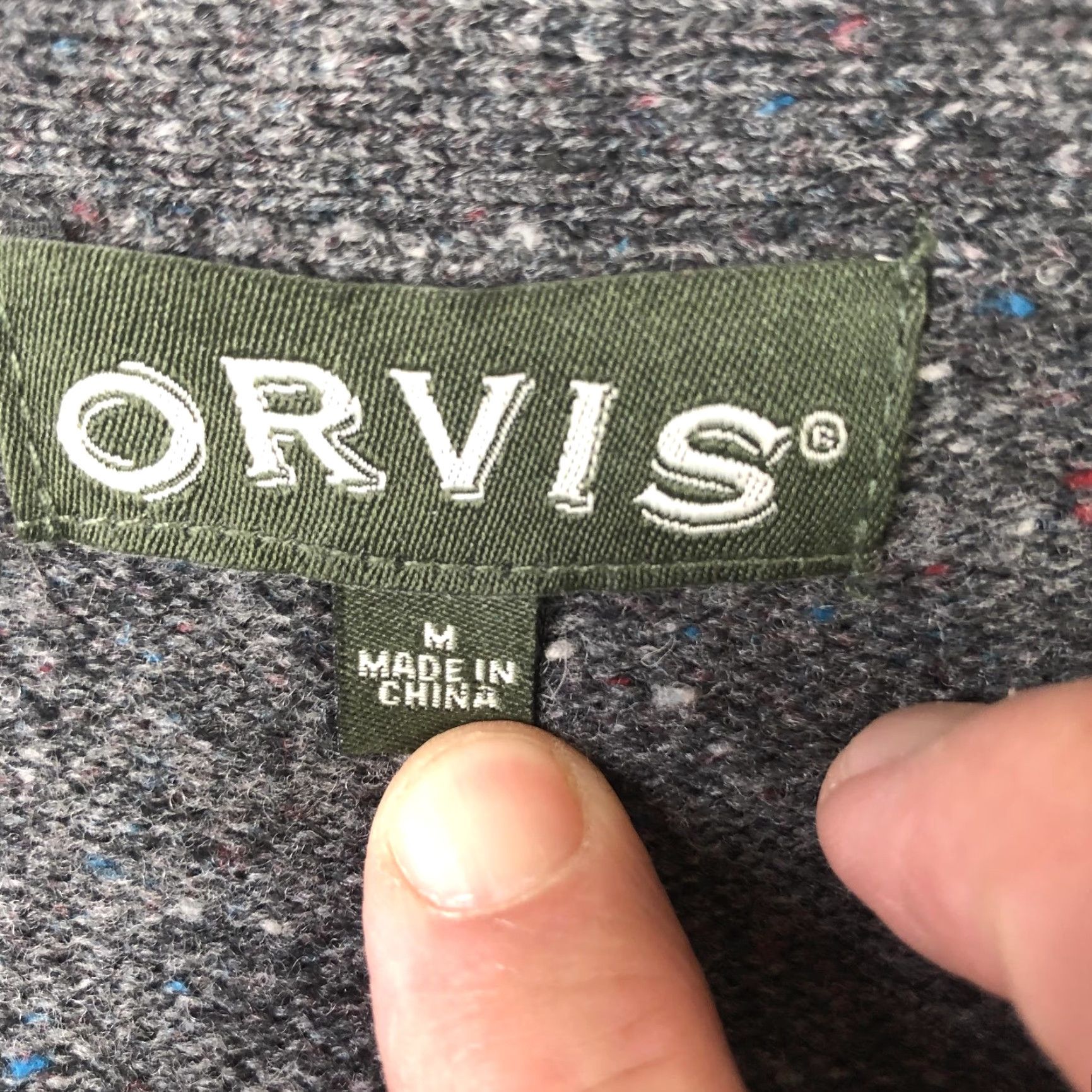 Orvis Orvis Cardigan Sweater Mens Medium Gray 100% Wool V-Neck Pockets Button Front Knit Lightweight Casual Fall Winter Vintage No Size US M / EU 48-50 / 2 - 6 Thumbnail
