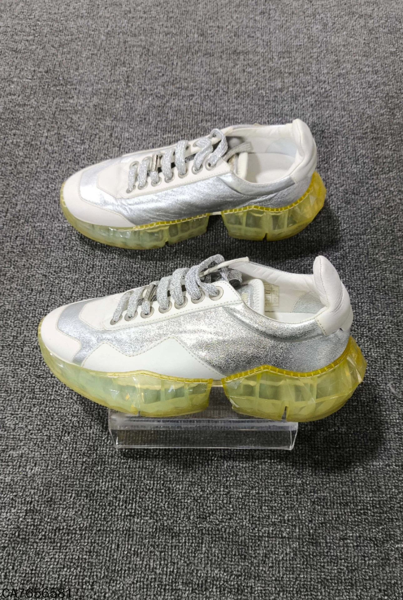 Jimmy Choo Jimmy Choo silver platform sneakers women's 37 Size US 6 / IT 36 - 4 Thumbnail