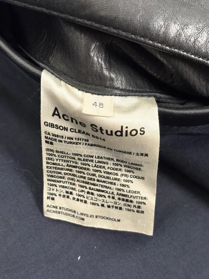 Acne Studios SS2014 Acne Studios Black Leather Asymmetrical Biker Jacket Size US S / EU 44-46 / 1 - 10 Thumbnail