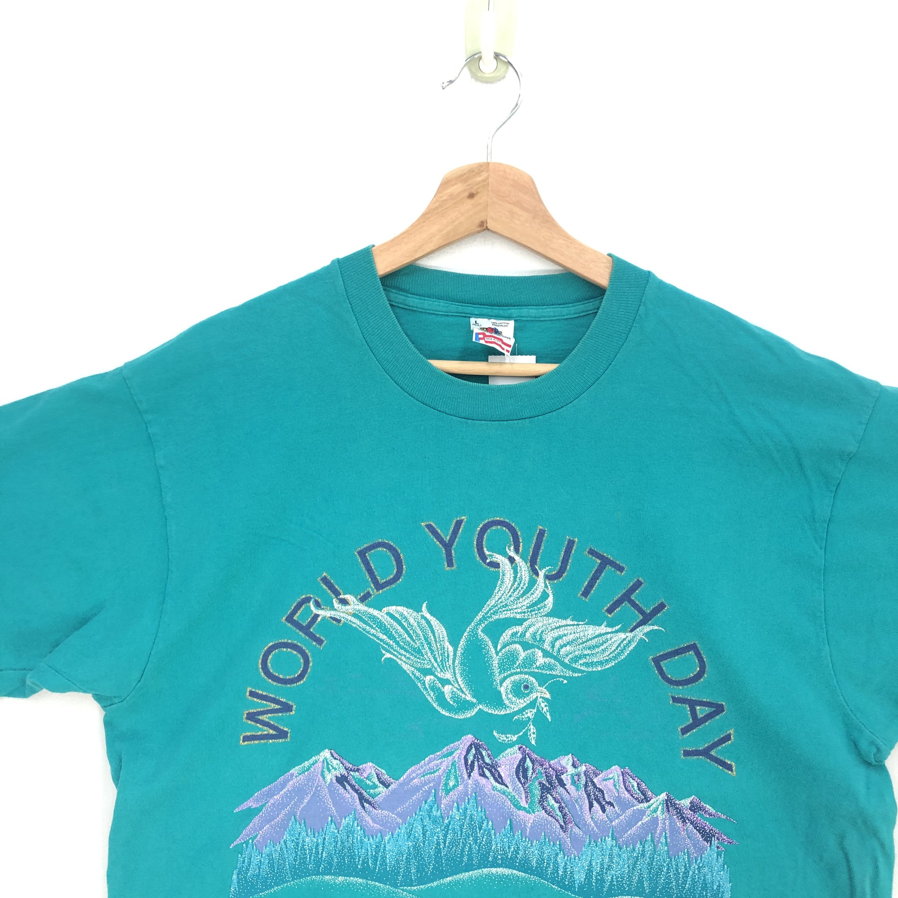 Vintage Vintage 1993 World Youth Day T Shirt Novelty Travel Tees Size US L / EU 52-54 / 3 - 2 Thumbnail