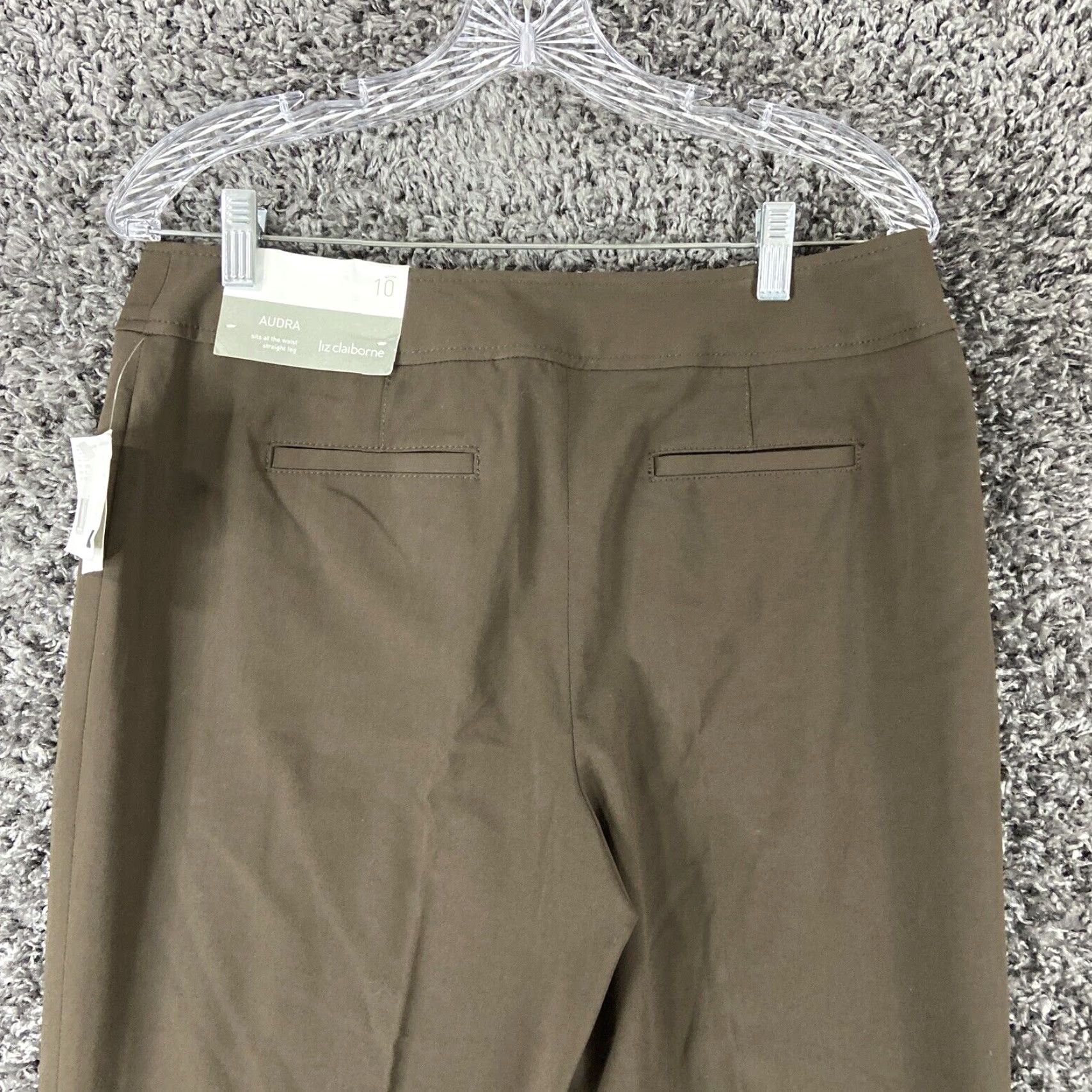 Liz Claiborne Liz Claiborne Audra Dress Pants Brown Women's 10 Size 32" / US 10 / IT 46 - 7 Thumbnail