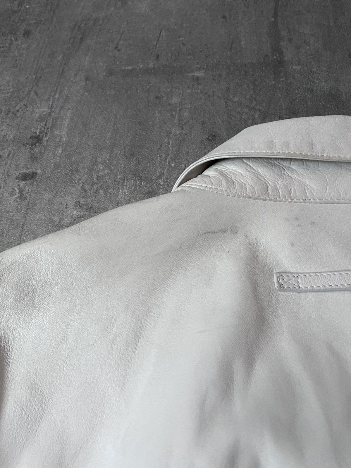 Prada Vintage Prada soft leather jacket white red line 90s Size US L / EU 52-54 / 3 - 18 Thumbnail