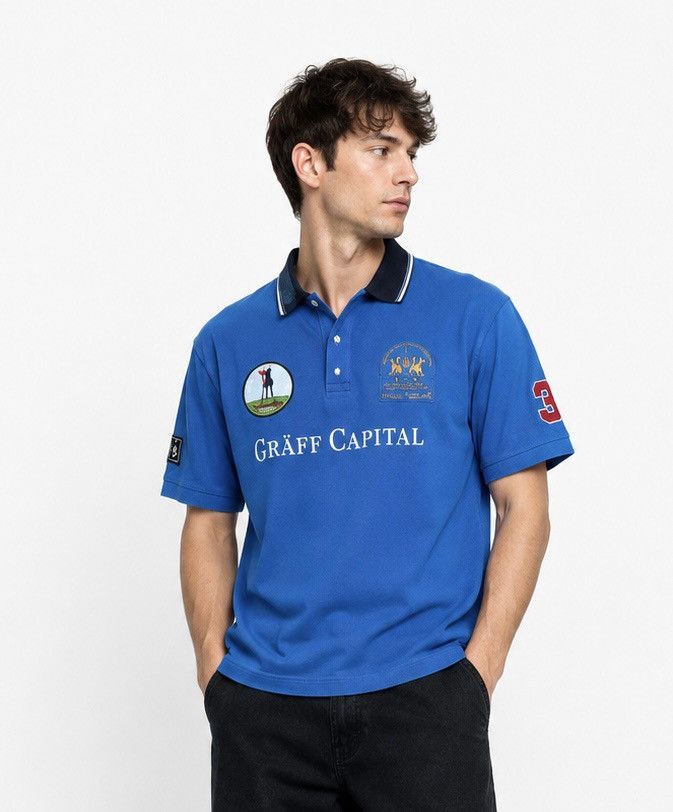 La Martina La Martina #3 Polo Team Vintage Polo Shirt Size M Blue Size US M / EU 48-50 / 2 - 1 Thumbnail