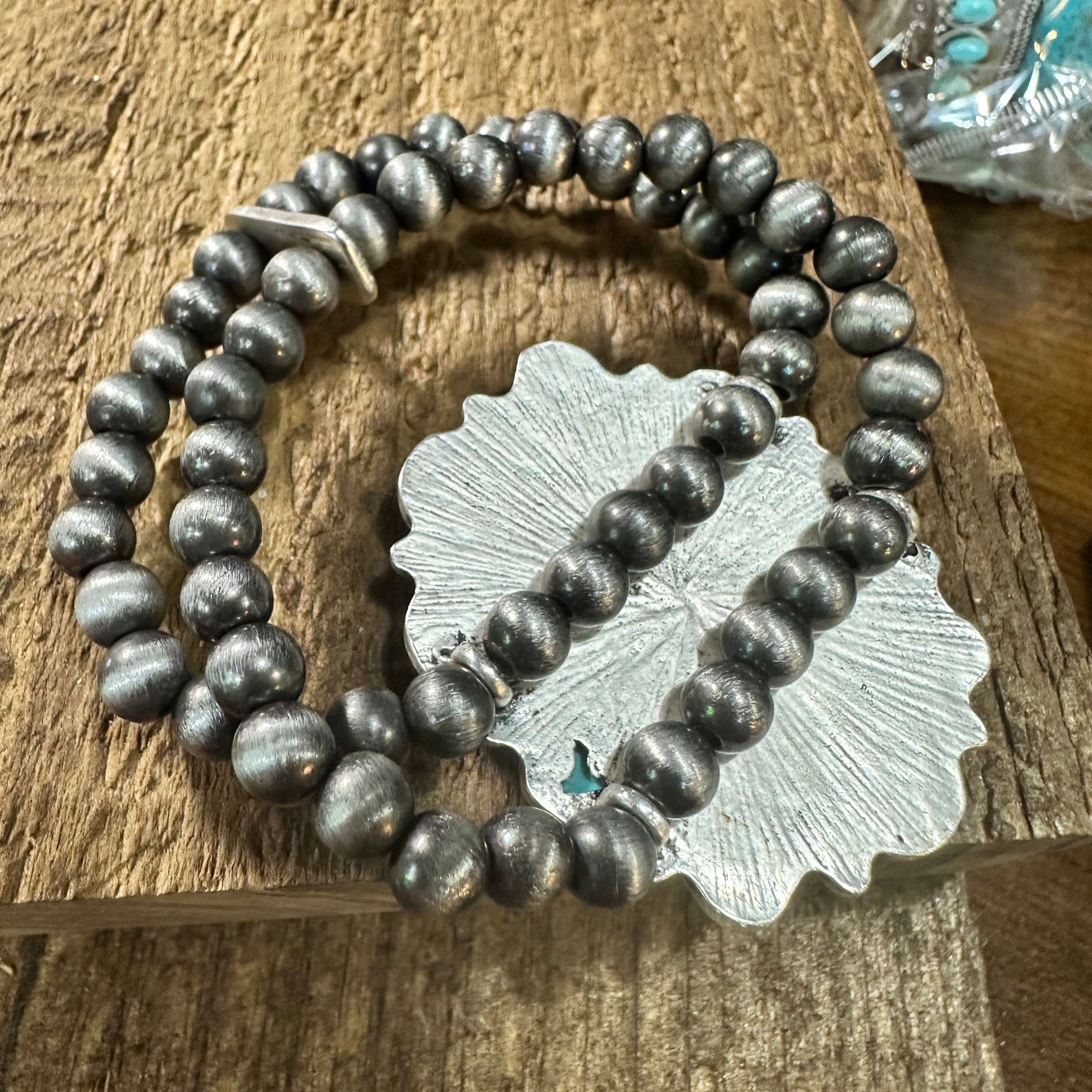 Other Handmade Turquoise Stretch Bracelet for Women, Native Americ Size ONE SIZE - 7 Thumbnail