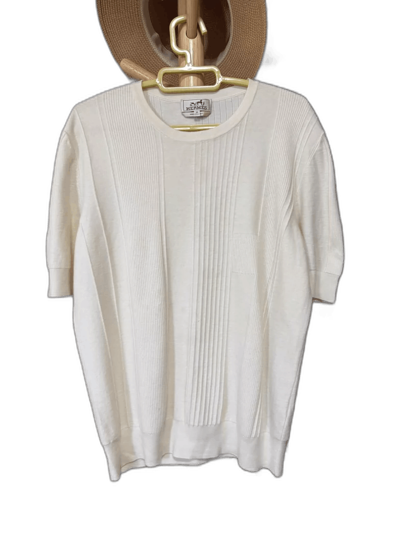 Hermes Hermes Cashmere Knit Short Sleeve Top Size US M / EU 48-50 / 2 - 1 Thumbnail