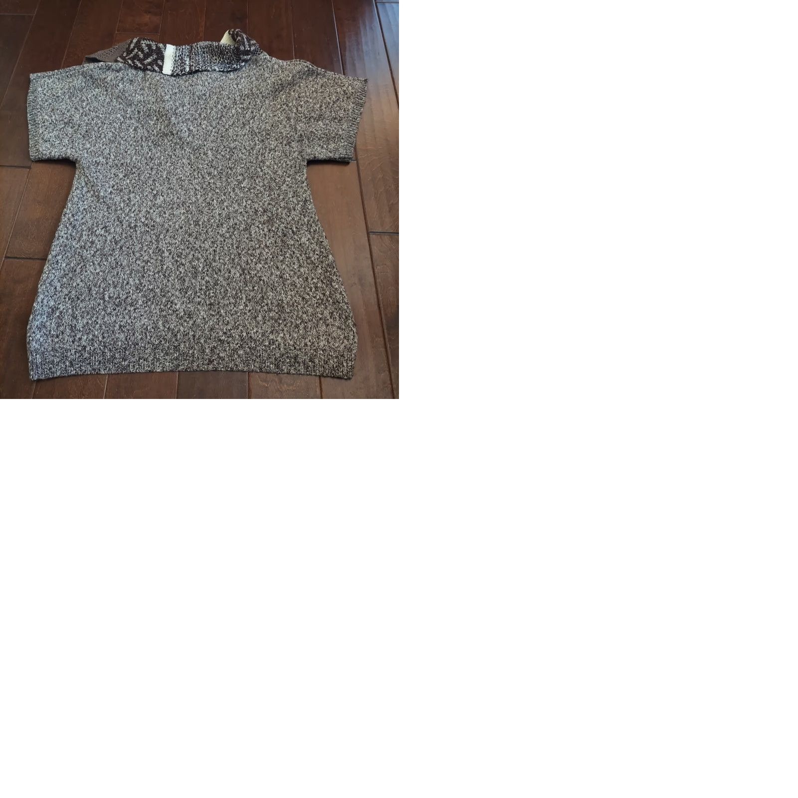 Vintage Style&co. Women's Gray Knitted Zip Turtle Neck Sweater - Size L - Solid Knit Cotton Acrylic Tunic Long Sleeve Womens Size L / US 10 / IT 46 - 10 Thumbnail