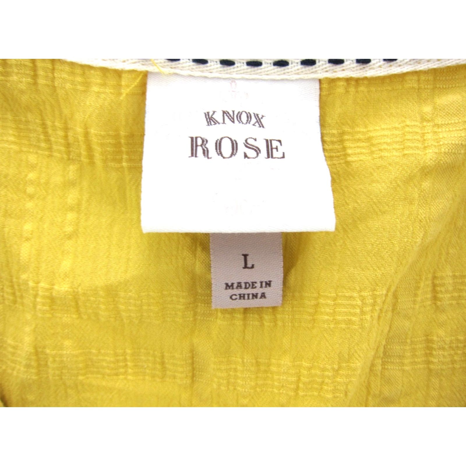 Vintage Knox Rose Yellow Cotton Cap Sleeve V-Neck Pocket Tiered Smock Dress Large Size L / US 10 / IT 46 - 3 Thumbnail