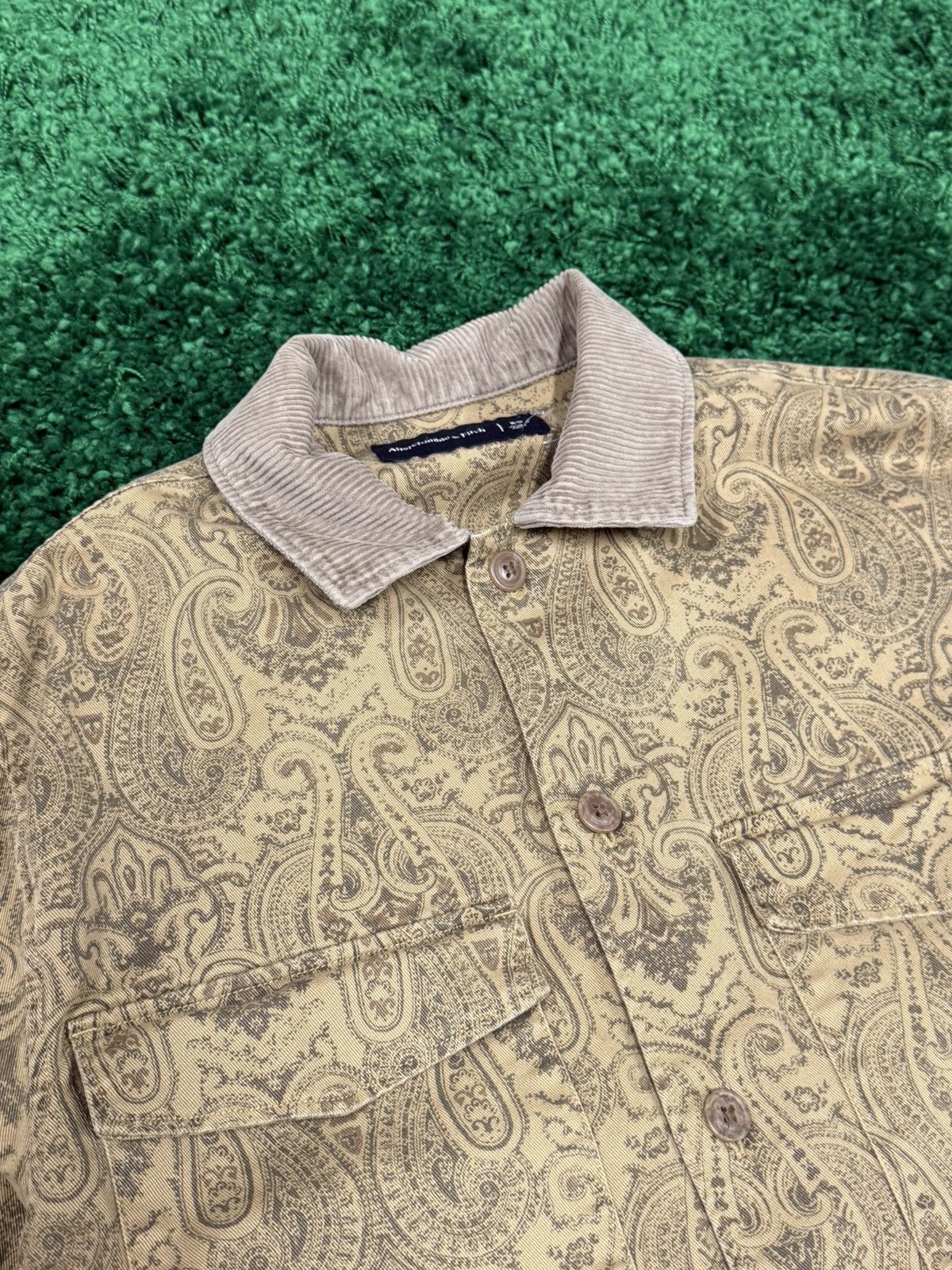 Abercrombie & Fitch Abercrombie Fitch Paisley Bandana Trucker Heavy Jacket XS Size US XS / EU 42 / 0 - 3 Thumbnail