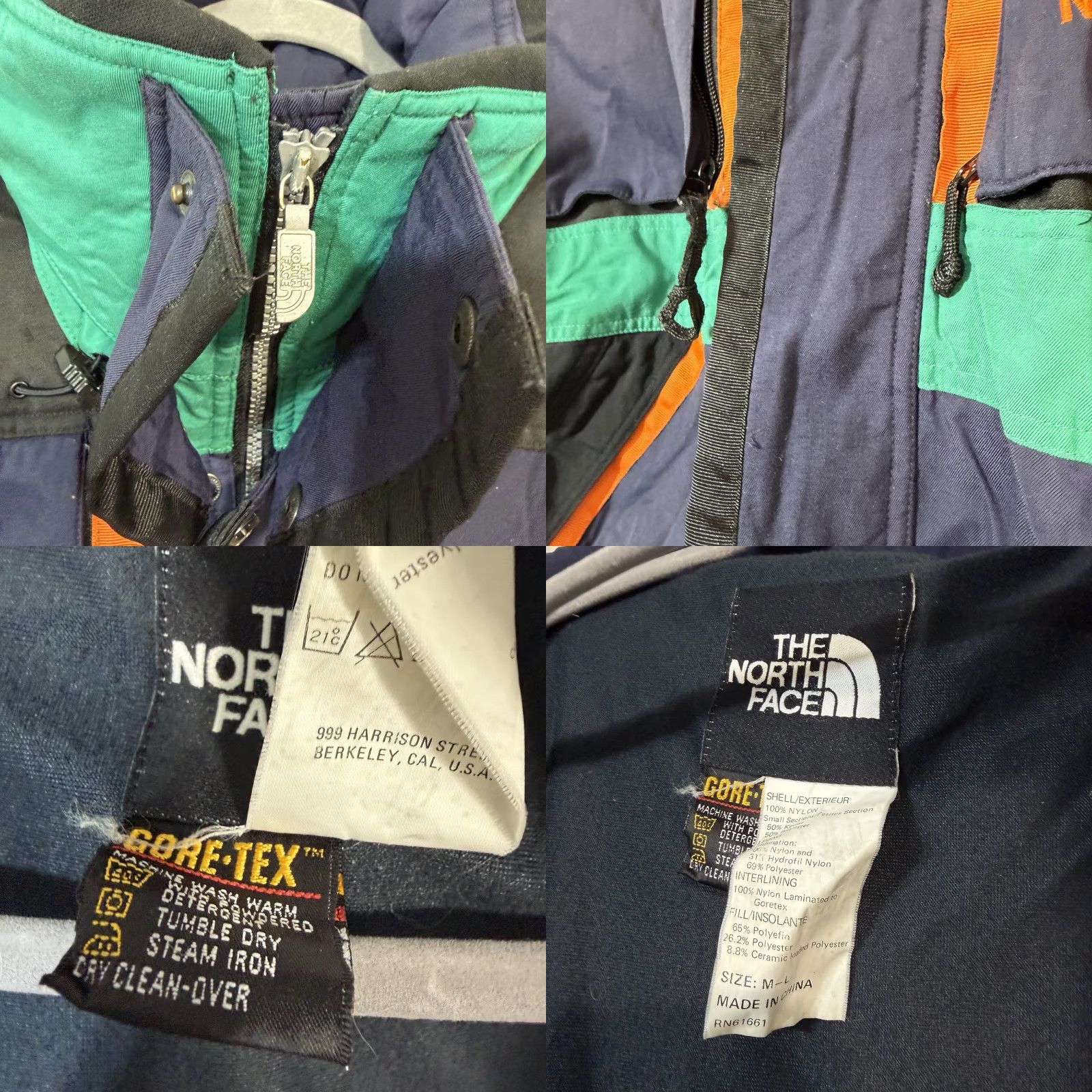 The North Face VINTAGE The North Face Jacket Coat Coat Mens L Blue GoreTex 90s Extreme Gear Ski Weathergear Anorak Winter Size US L / EU 52-54 / 3 - 9 Thumbnail