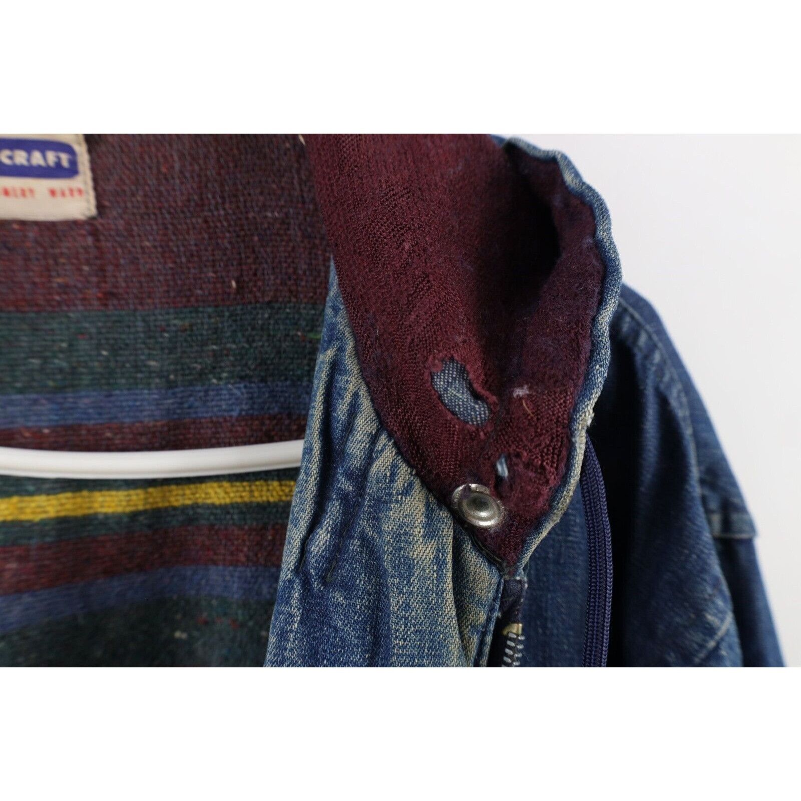 Vintage Vintage 50s Montgomery Ward Blanket Lined Denim Jacket Size US XL / EU 56 / 4 - 12 Thumbnail