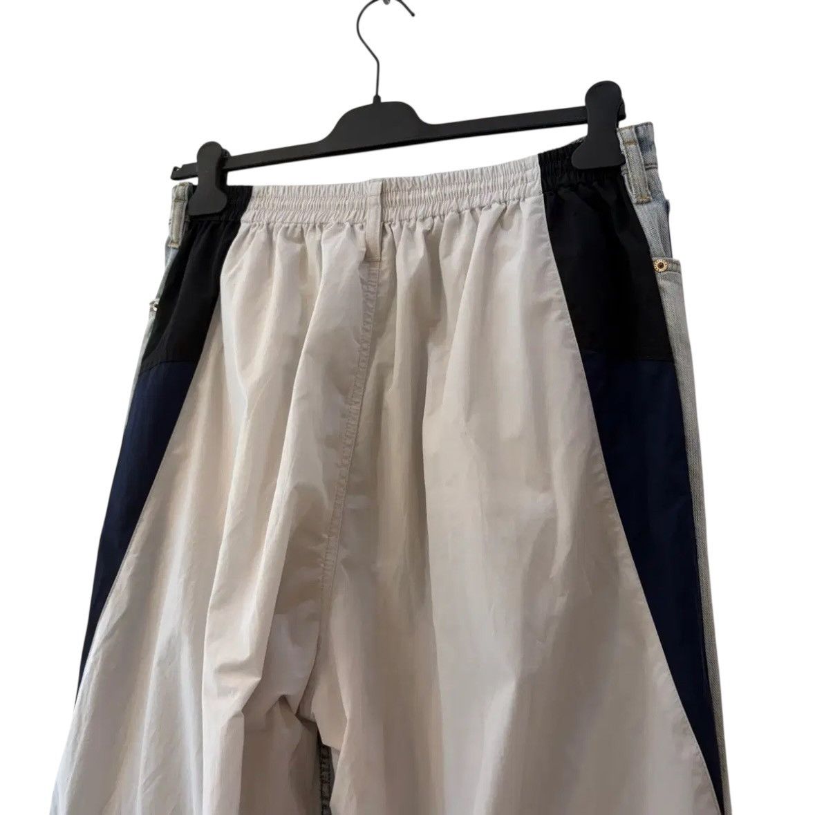 Balenciaga Balenciaga 24fw Denim Jersey Track Hybrid Pants Size US 31 - 6 Thumbnail