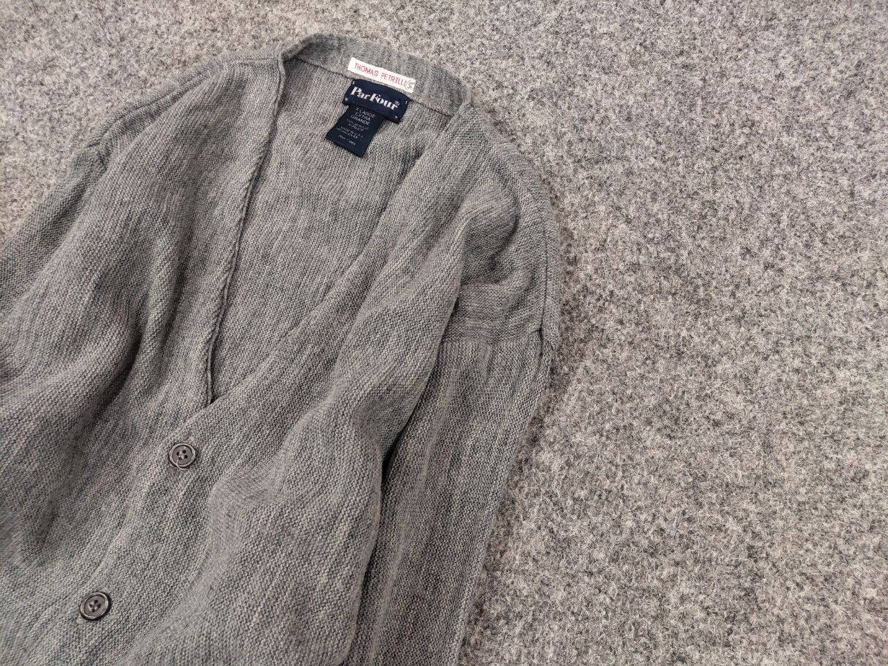 Vintage Vintage 90's Park Four Made in USA Black Cardigan Sweater Size US XL / EU 56 / 4 - 4 Thumbnail