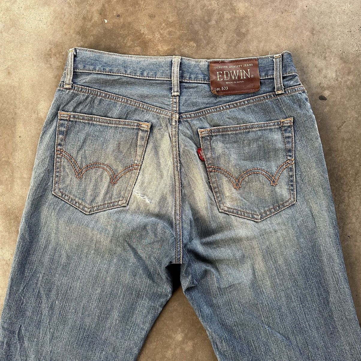 Japanese Brand Vintage Edwin Distressed Jean Rusty Faded Denim Pant W31 Size US 31 - 12 Thumbnail
