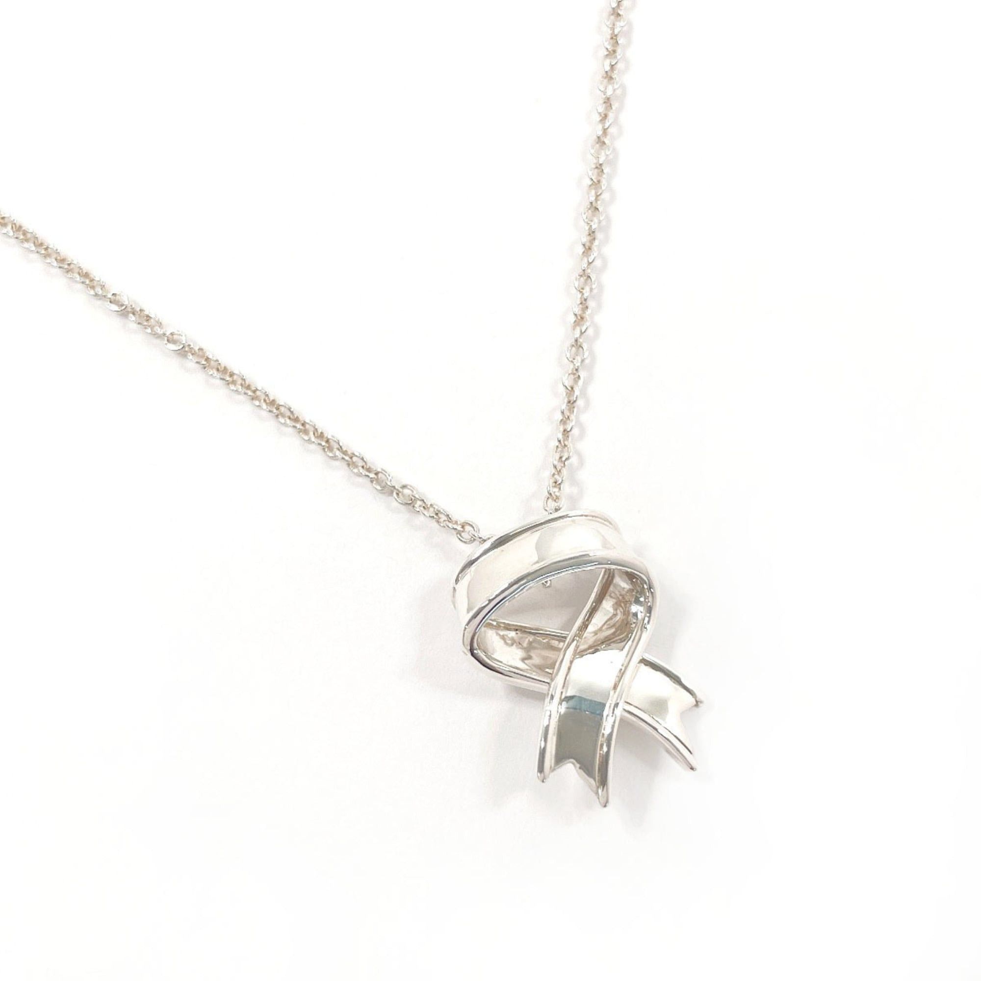 Tiffany & Co. TIFFANY&Co. Tiffany Ribbon Necklace, Sterling Silver 925, Silver, Women's Size ONE SIZE - 1 Thumbnail
