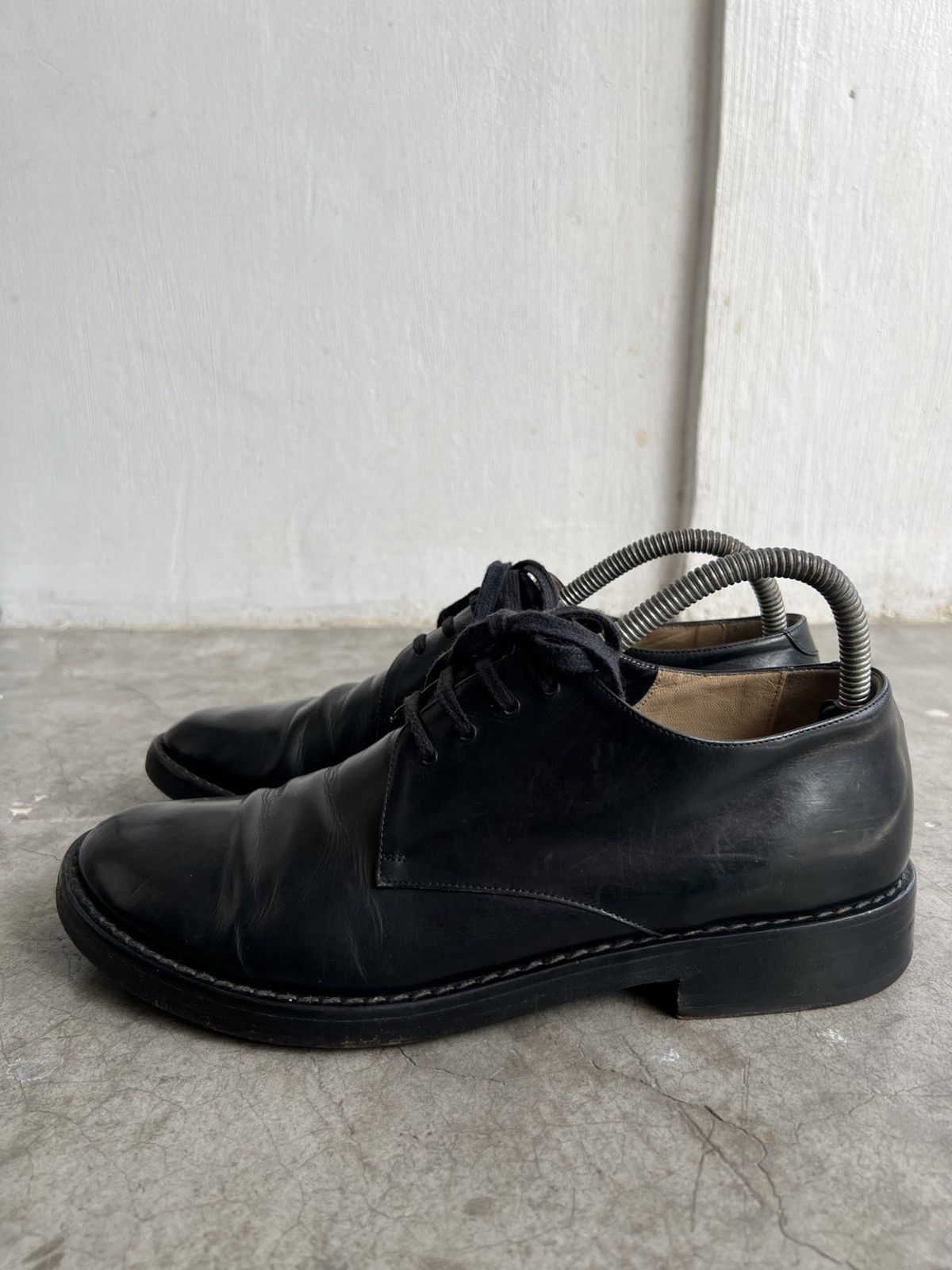 Ann Demeulemeester Ann Demeulemeester - Vitello Leather Lace Up Derby Shoes Size US 8 / EU 41 - 5 Thumbnail