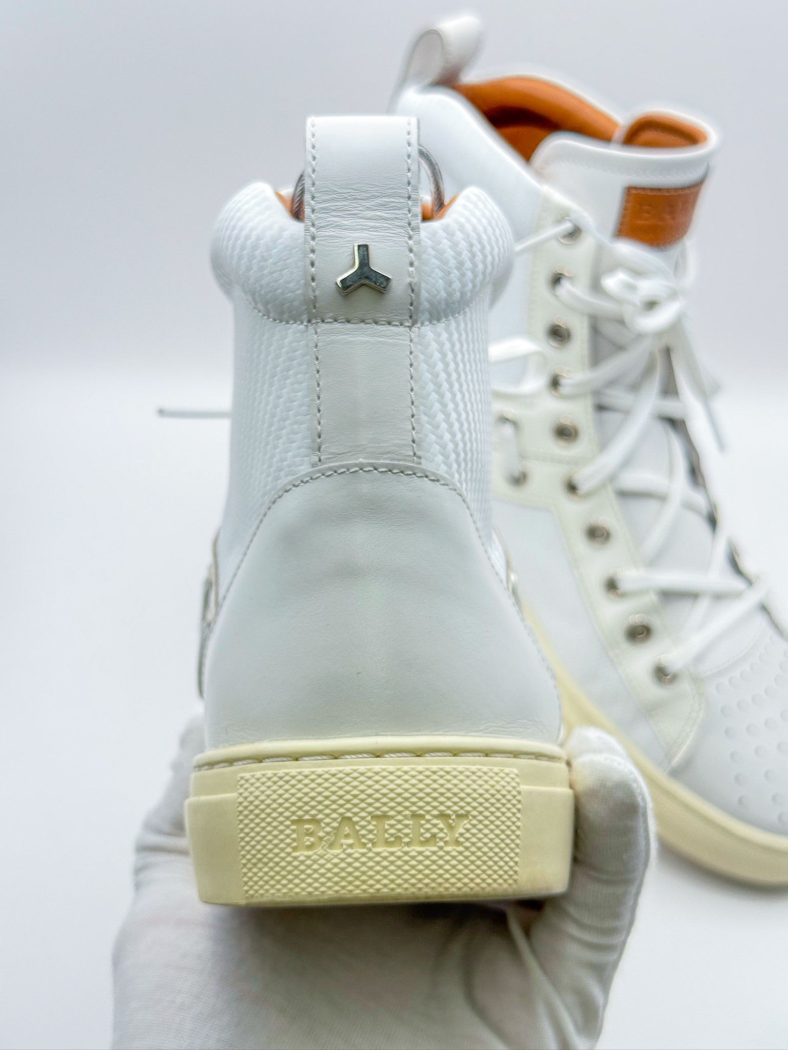 Bally Bally Hekem White Leather Lace-Up Hi-Top Sneakers Size US 9 / EU 42 - 10 Thumbnail