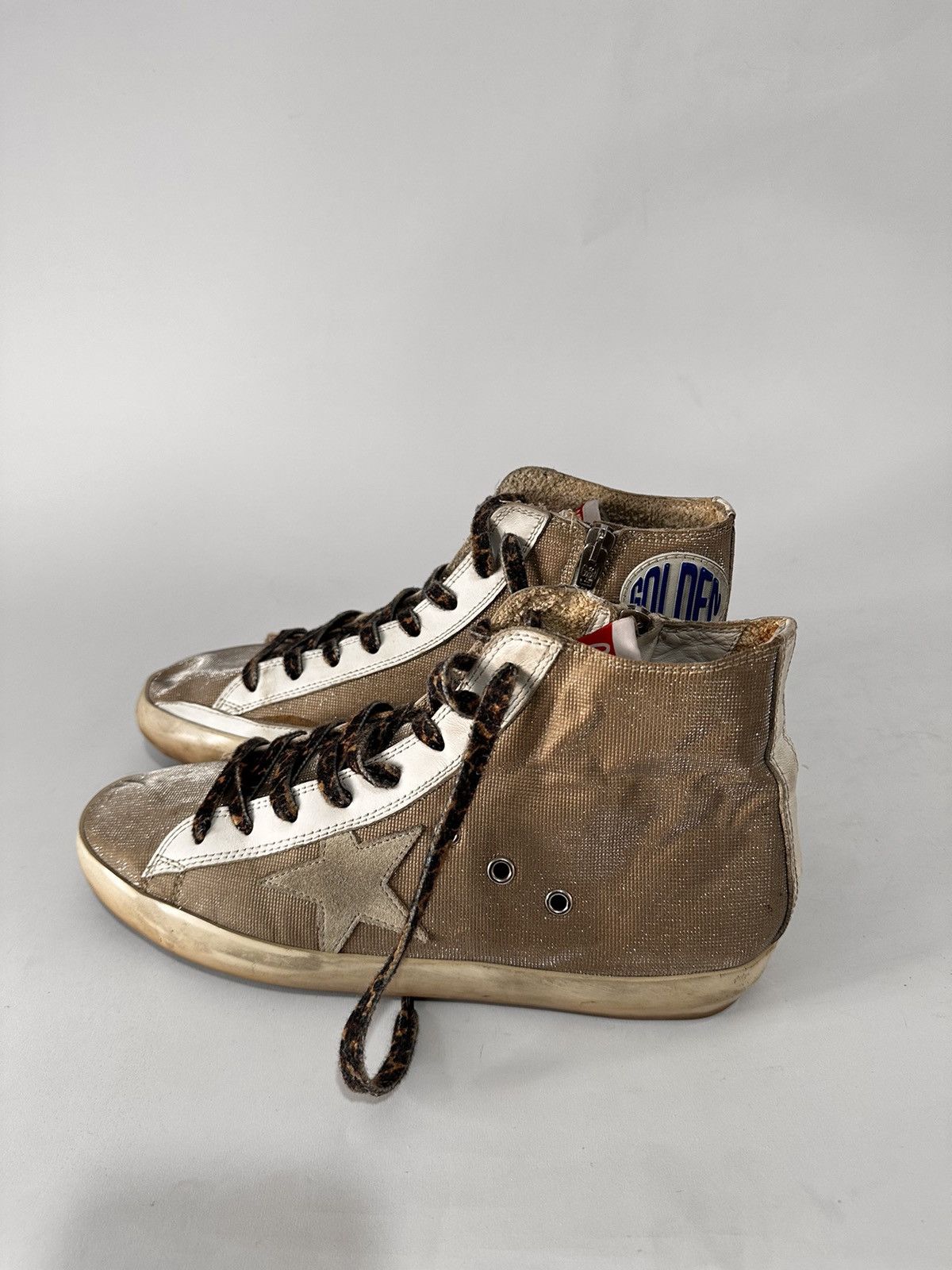 Golden Goose Golden Goose Glitter Finish With Leopard-print laces. Size US 7 / EU 40 - 2 Thumbnail