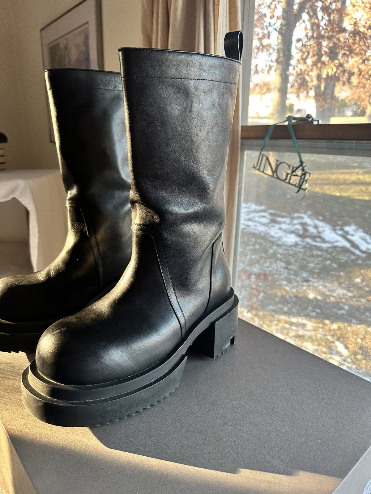 Rick Owens Pull On Bogun Boot Black