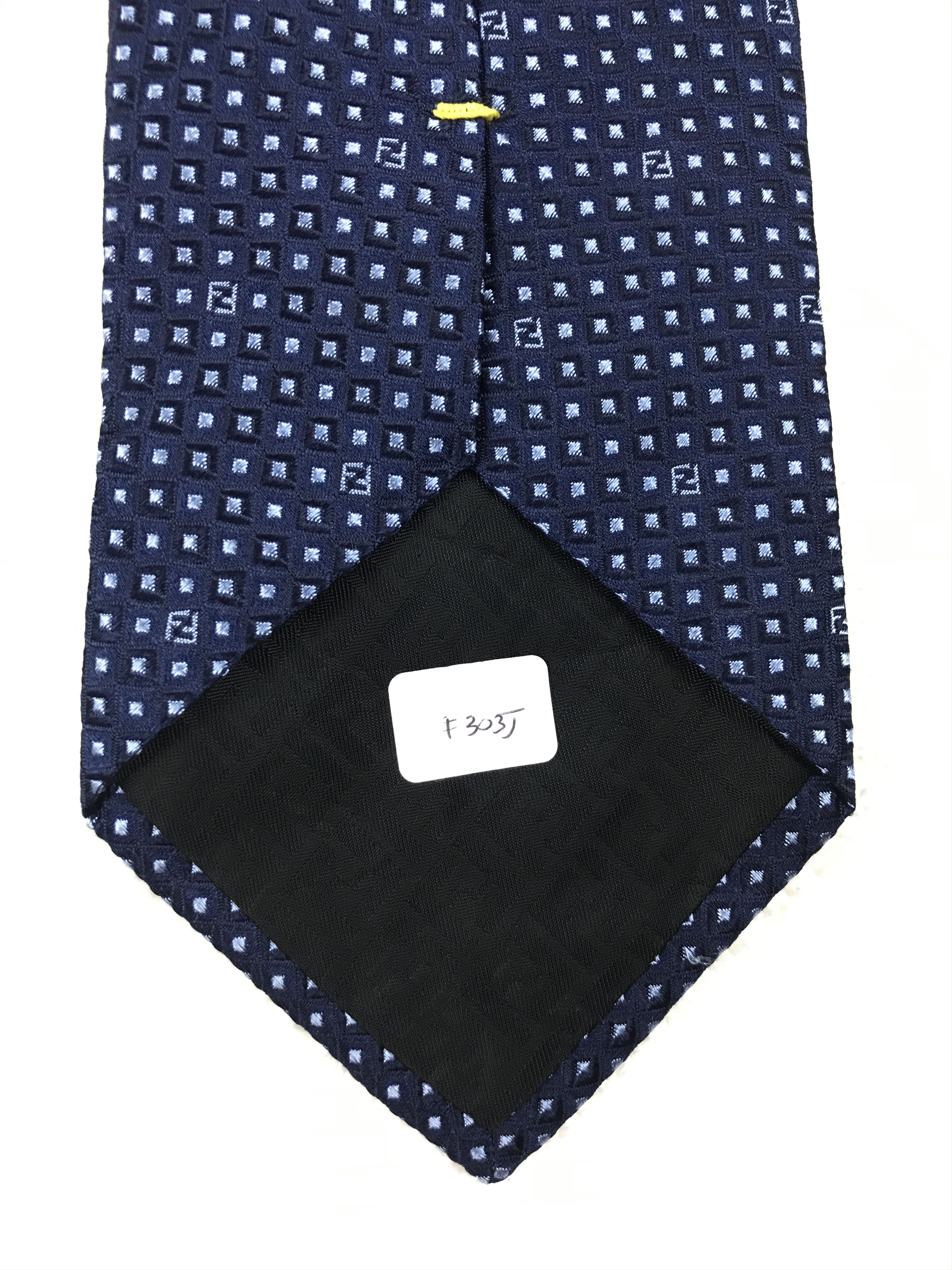 Fendi Vintage Fendi Monogram Silk Necktie Size ONE SIZE - 9 Thumbnail