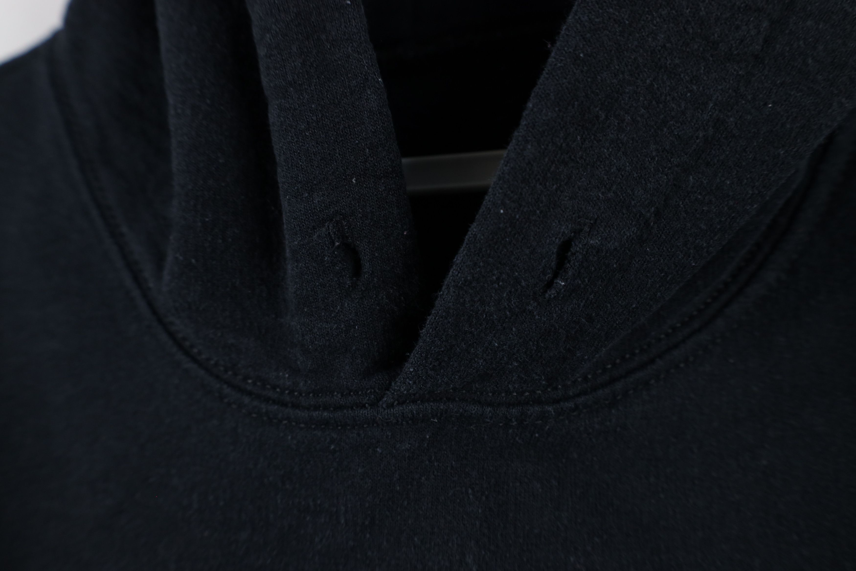 Vintage Vintage 90s Streetwear Blank Hoodie Sweatshirt Black Size US XL / EU 56 / 4 - 6 Thumbnail
