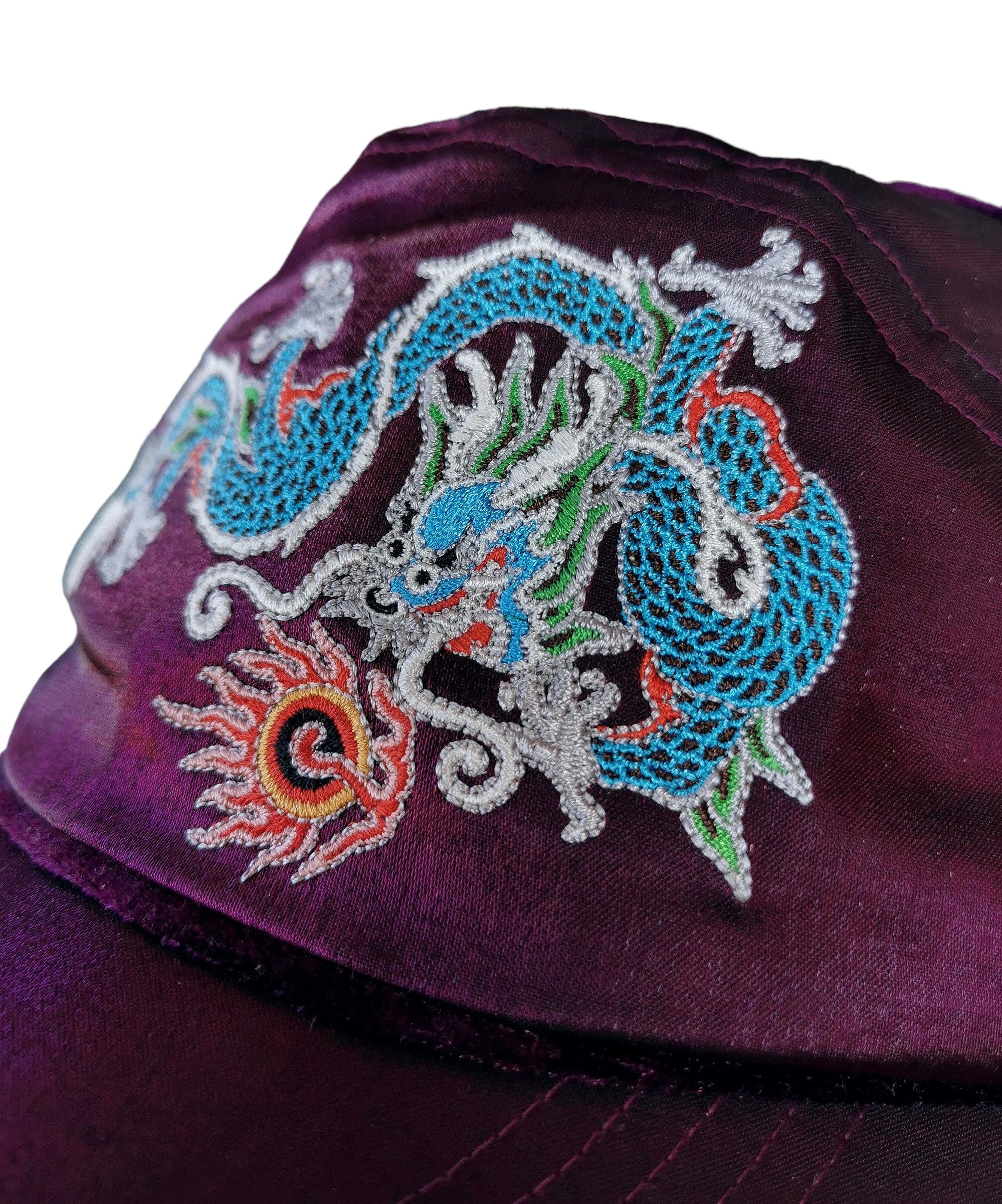 Japanese Brand Hayashi Style Dragon Embroidery Velvet Trucker Cap Size ONE SIZE - 2 Thumbnail
