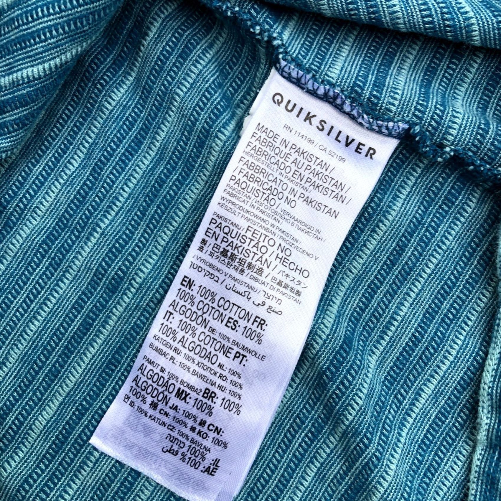 Quiksilver VTG Y2K QUICKSILVER Striped Hoodie Sweatshirt Men's LARGE Blue Pullover Cotton Size US L / EU 52-54 / 3 - 7 Thumbnail