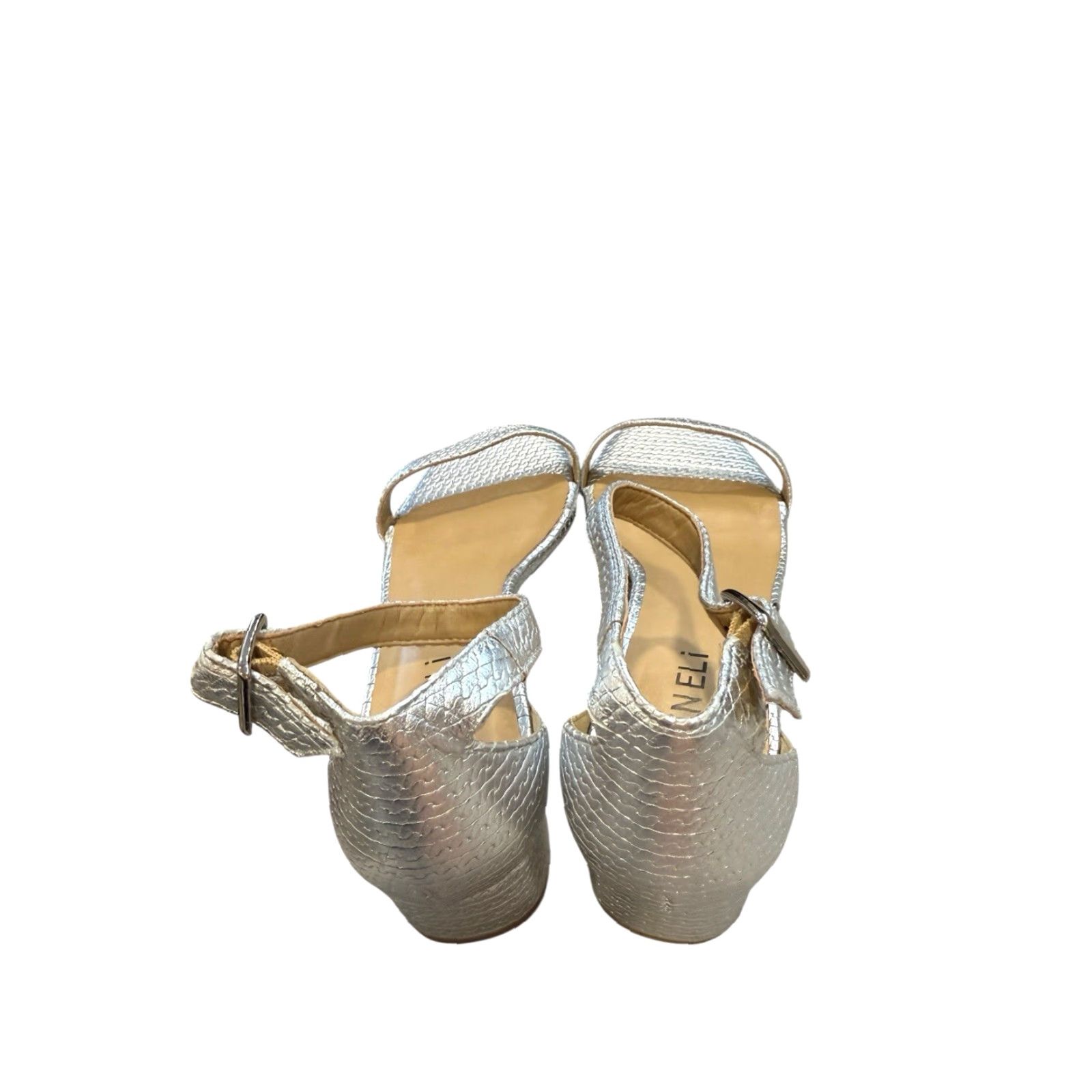 VANELI Vaneli Women’s Sandal Size 8 M Silver Ankle Strap Heels Dressy Strappy Leather Shoes Womens Size M / US 6-8 / IT 42-44 - 7 Thumbnail