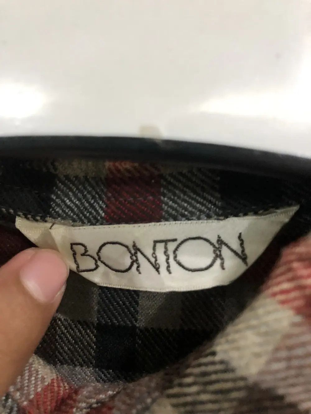 Flannel × Vintage Vintage Bonton Plaid Tartan Flannel Shirt 👕 Size US S / EU 44-46 / 1 - 3 Thumbnail