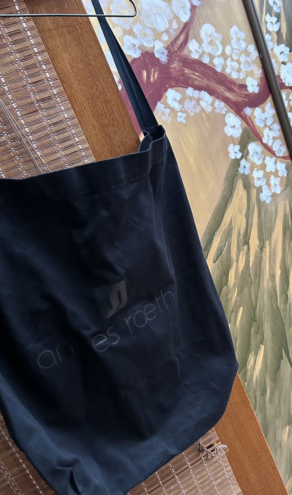 hannes roether HANNES ROETHER Black Cotton Large Tote Bag Size ONE SIZE - 4 Thumbnail