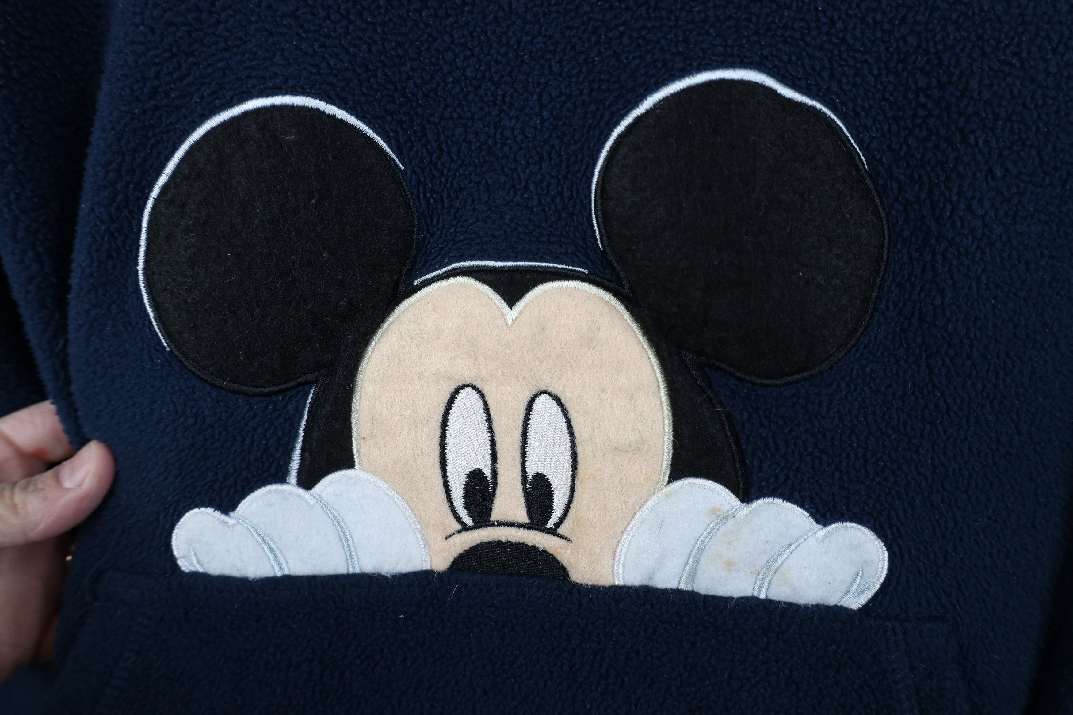 Disney Vintage 90s Y2K Disney Mickey Mouse Fleece Half Zip Hoodie Size XL / US 12-14 / IT 48-50 - 5 Thumbnail