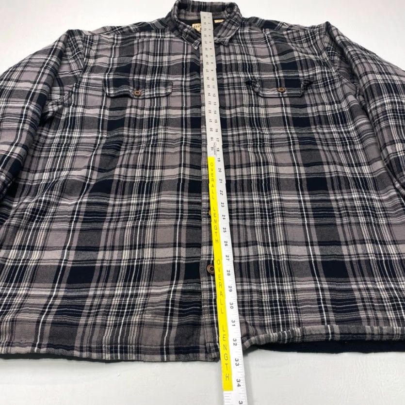 Vintage Red Head Shirt Button-Up Plaid Flannel 3XL Gray - Shacket, Men's, Casual, Workwear Size US XXL / EU 58 / 5 - 7 Thumbnail