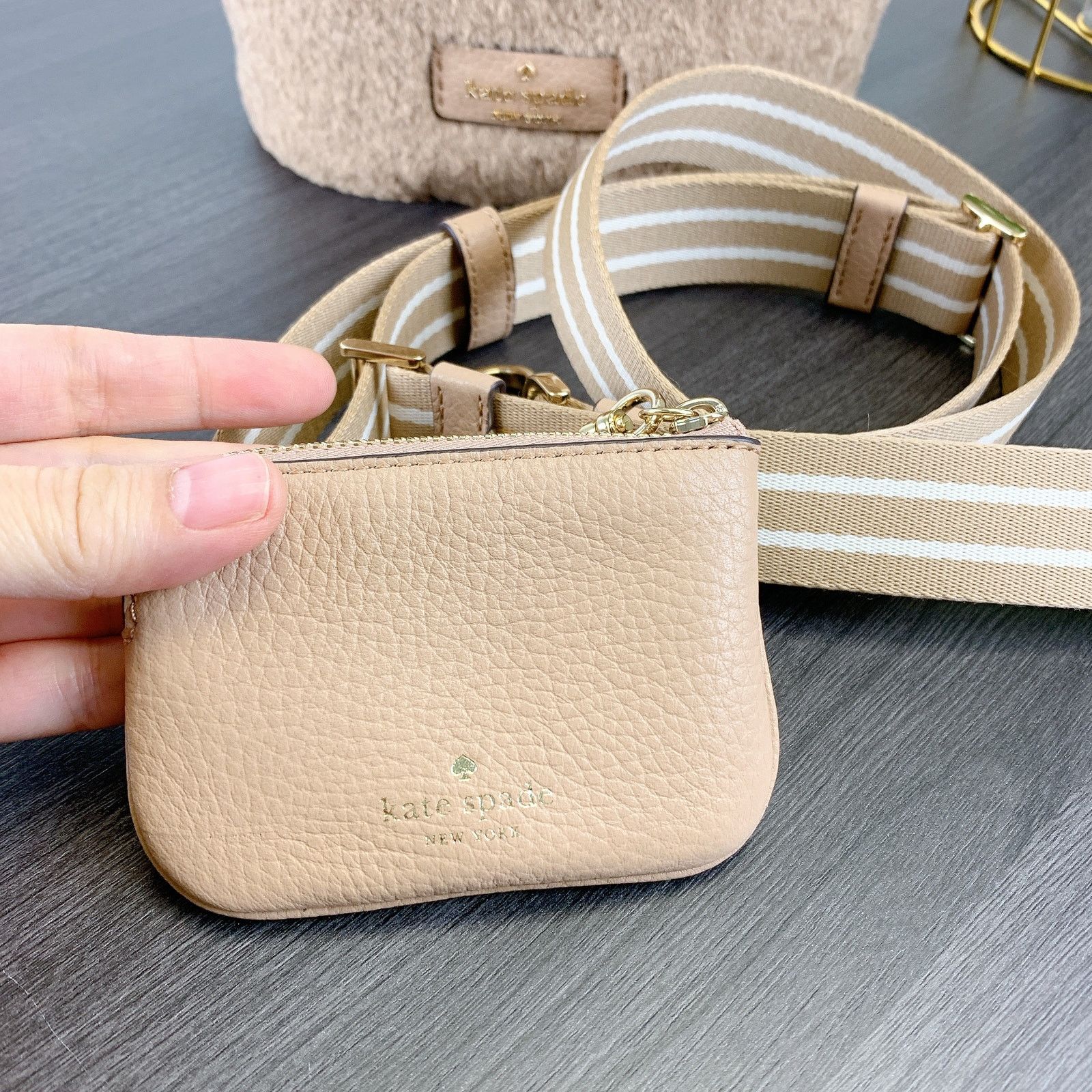 Kate Spade kate spade KI892 Rosie Faux Fur Small Bucket Bag IN Light Size ONE SIZE - 8 Thumbnail