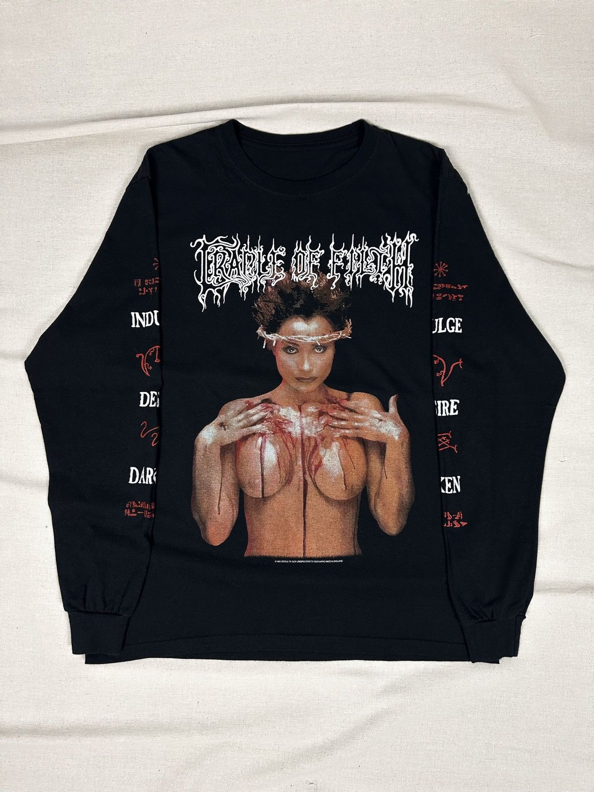 Other 1995 Cradle Of Filth ‘Praise The Whore’ Longsleeve Size US XL / EU 56 / 4 - 1 Thumbnail