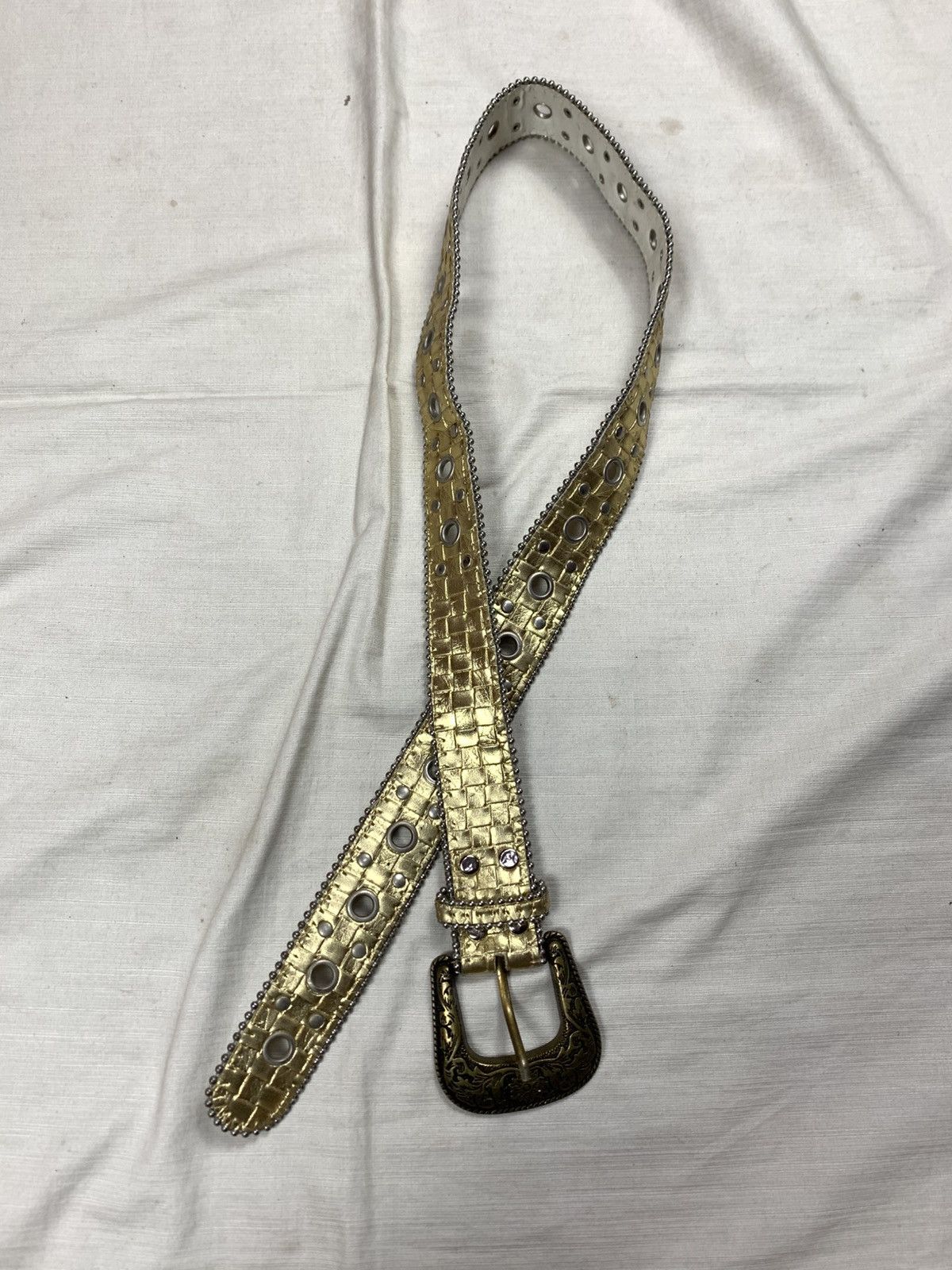 If Six Was Nine Gold gunda studded belt Size ONE SIZE - 1 Thumbnail